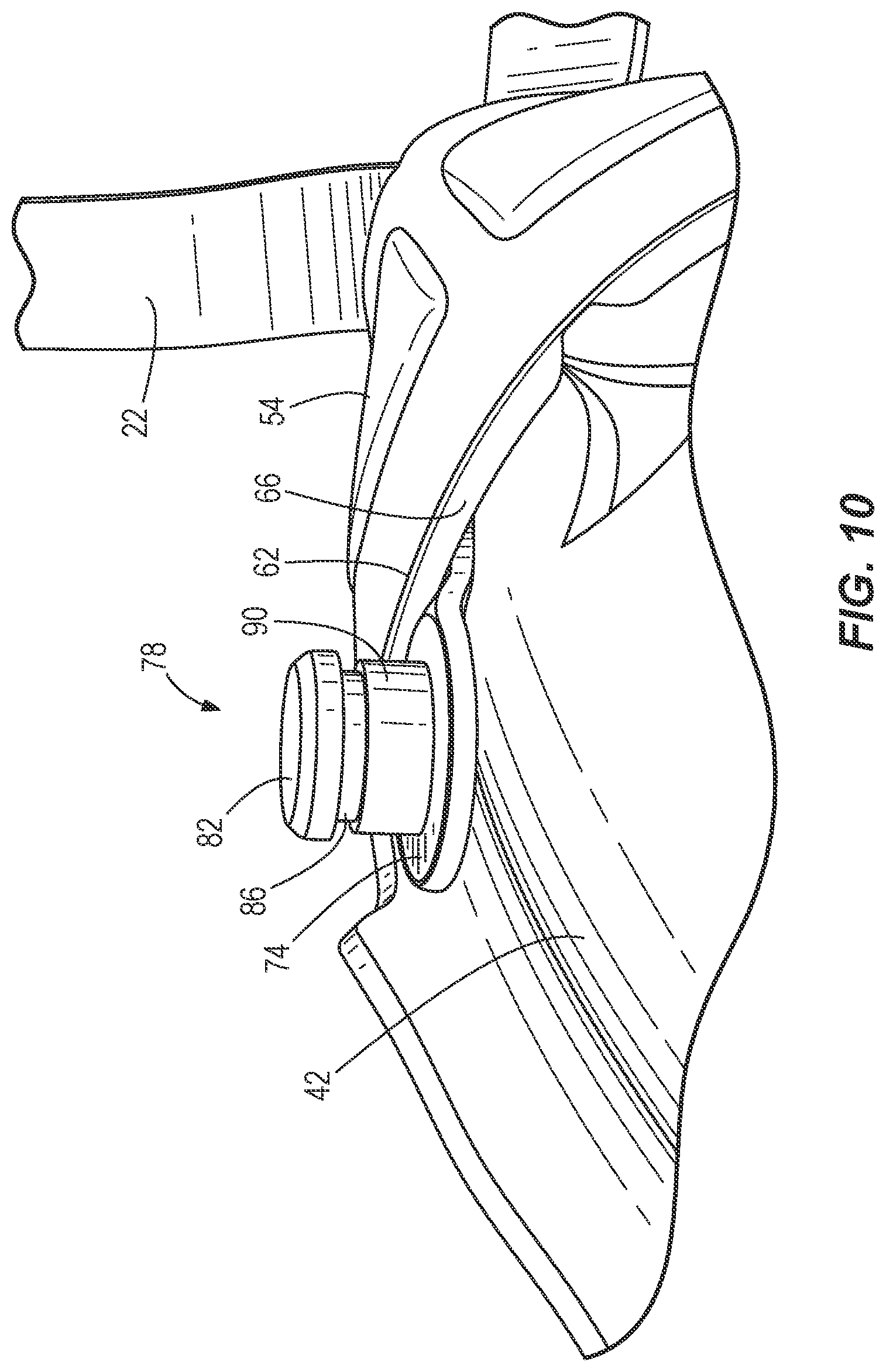 Patent US12317946 Figure 10 – Protective sports helmet chinstrap assembly