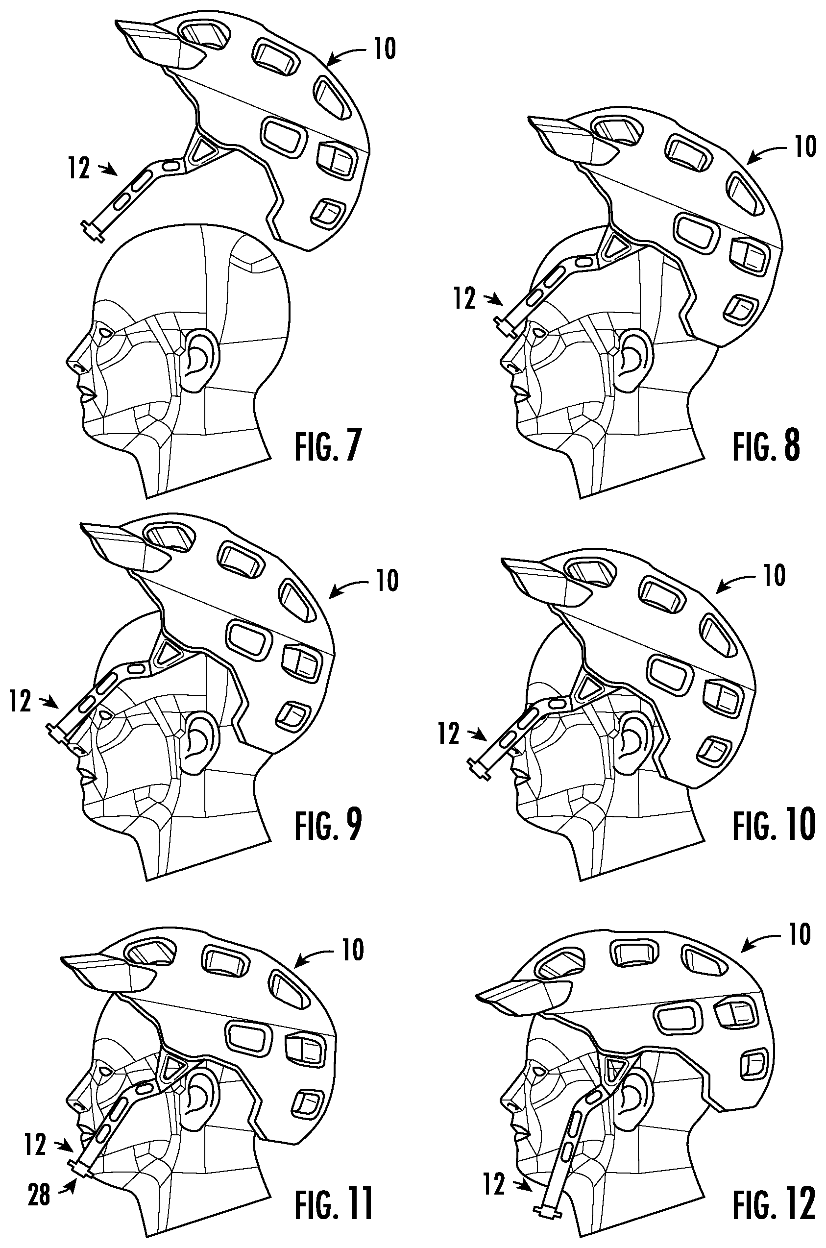 Patent US12317947 Figure 2 – Helmet and chin strap