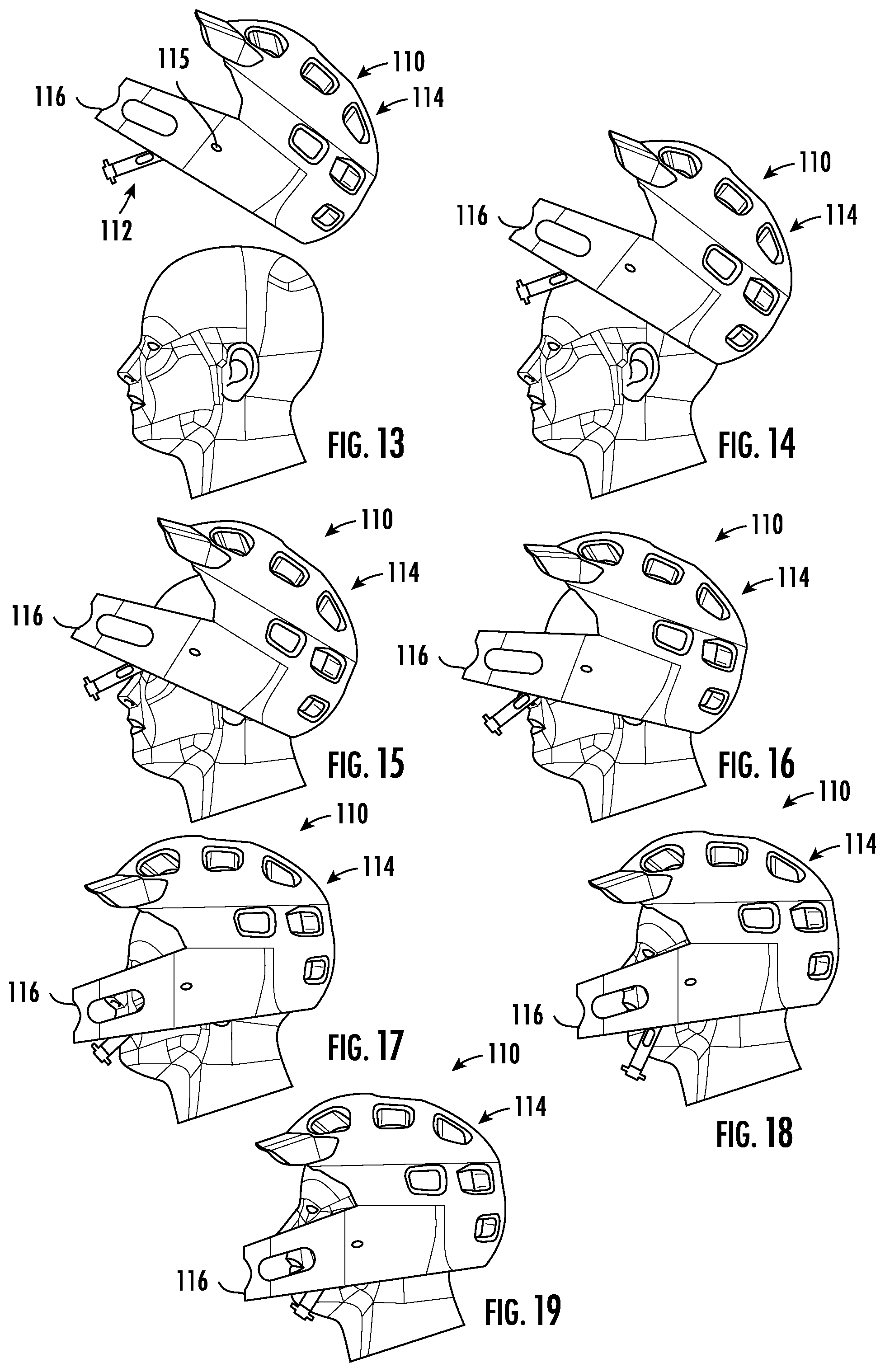 Patent US12317947 Figure 3 – Helmet and chin strap