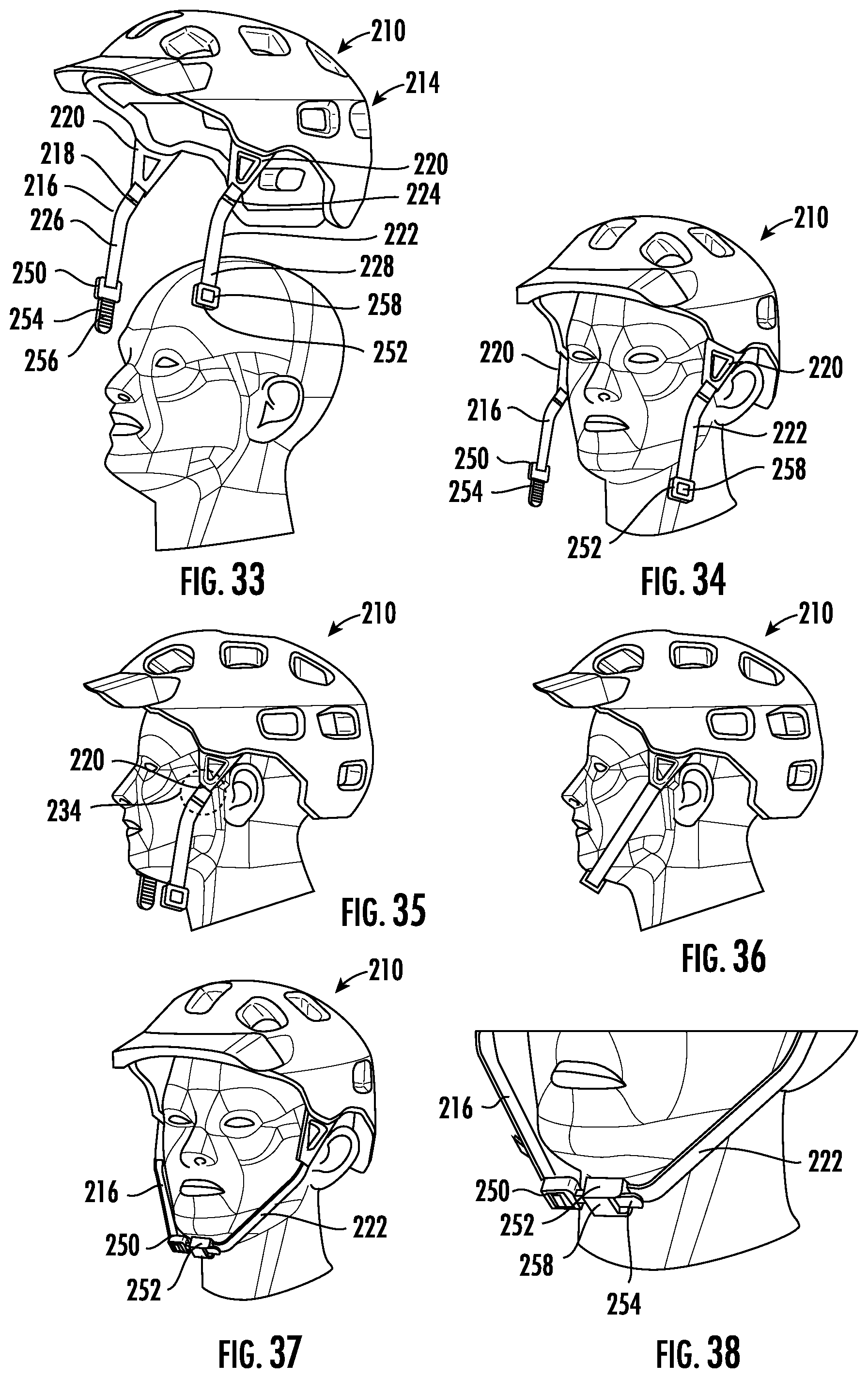 Patent US12317947 Figure 7 – Helmet and chin strap