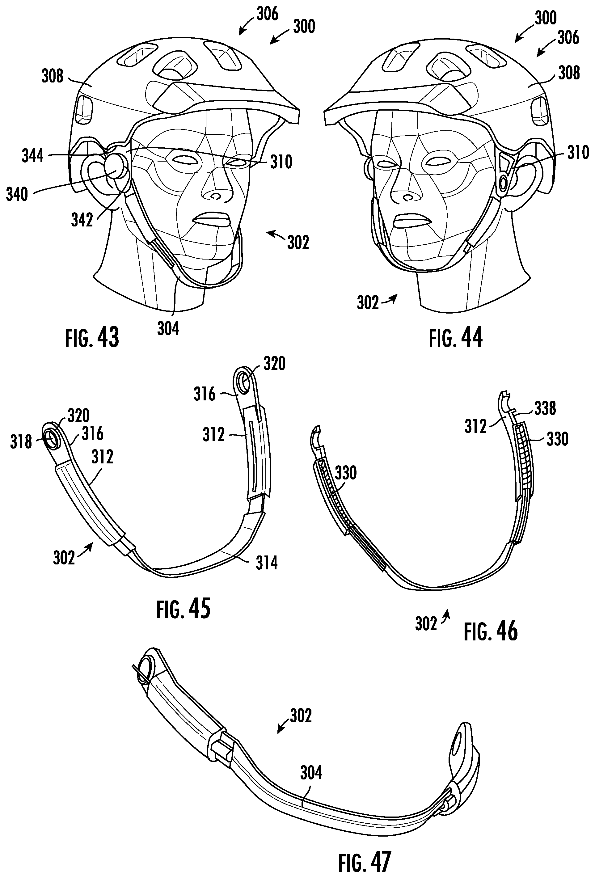Patent US12317947 Figure 9 – Helmet and chin strap