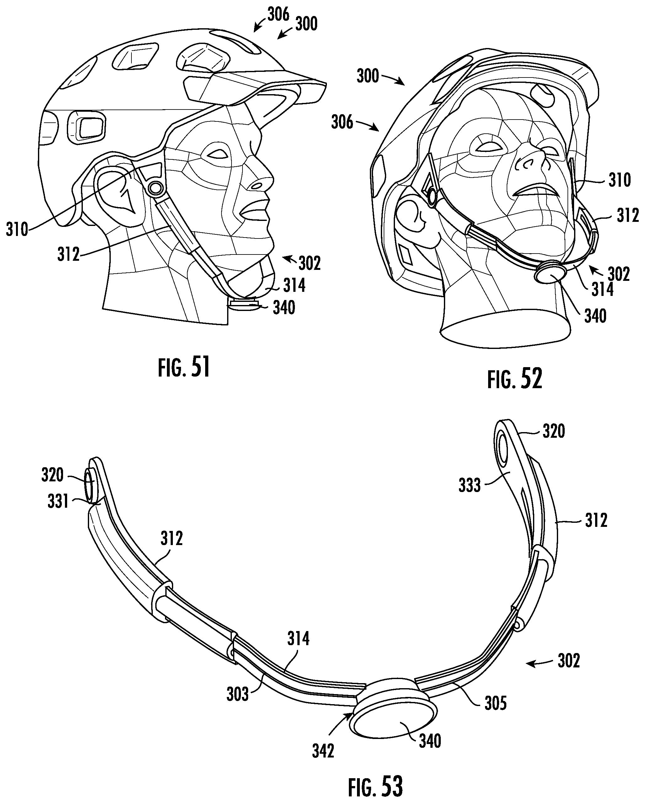 Patent US12317947 Figure 11 – Helmet and chin strap