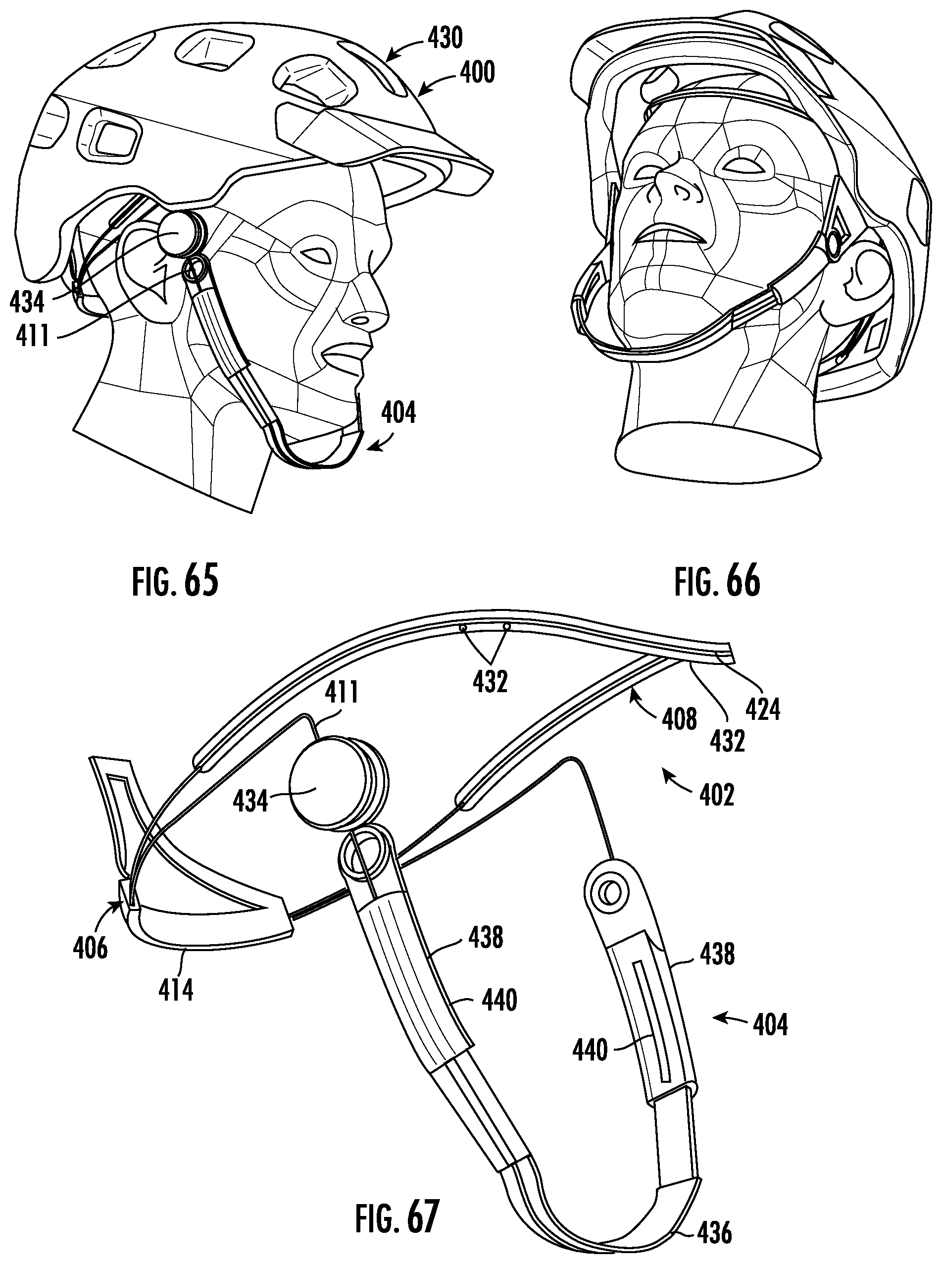 Patent US12317947 Figure 14 – Helmet and chin strap