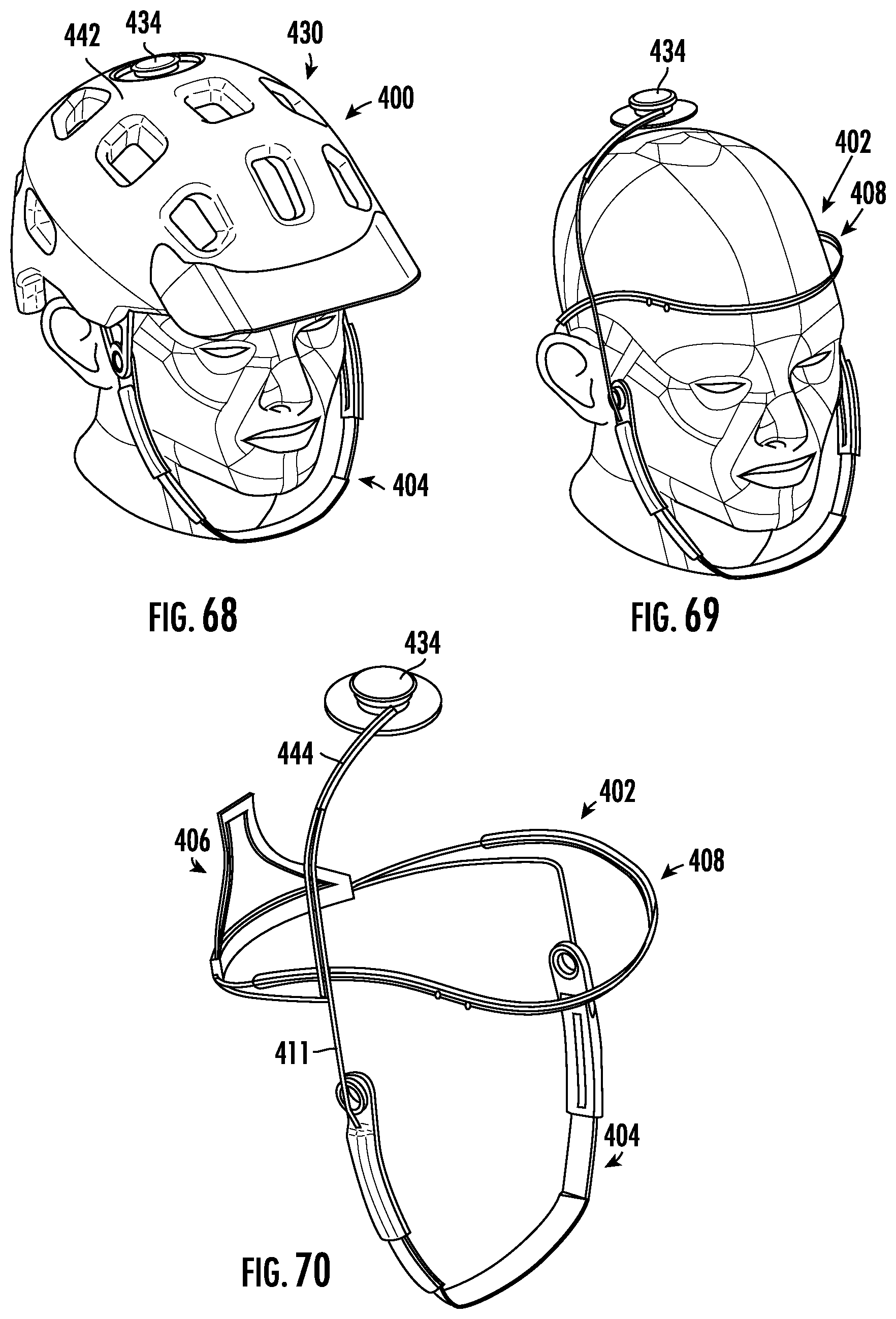 Patent US12317947 Figure 15 – Helmet and chin strap