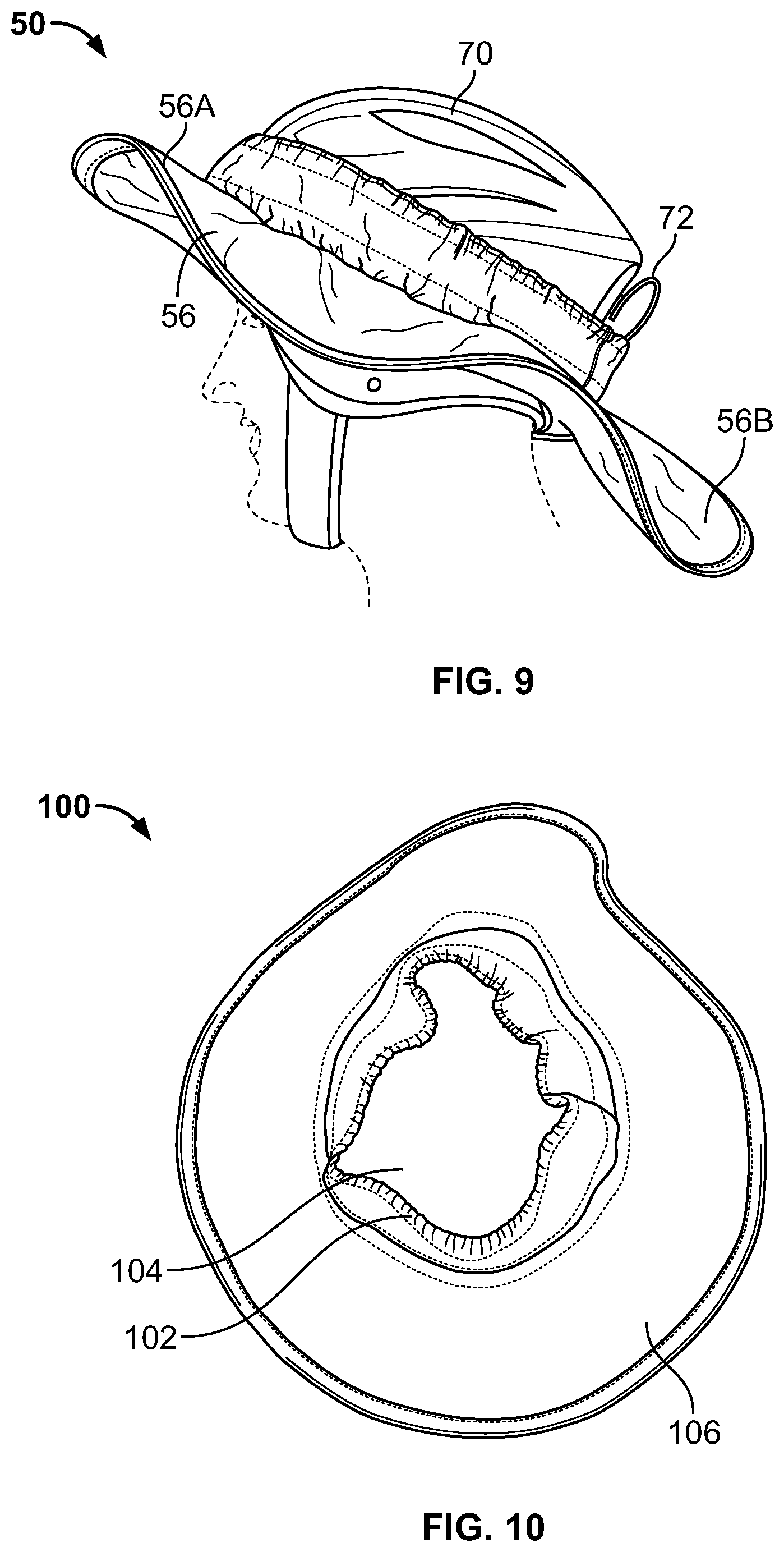 Patent US12317948 Figure 5 – Brim for attaching to headgear