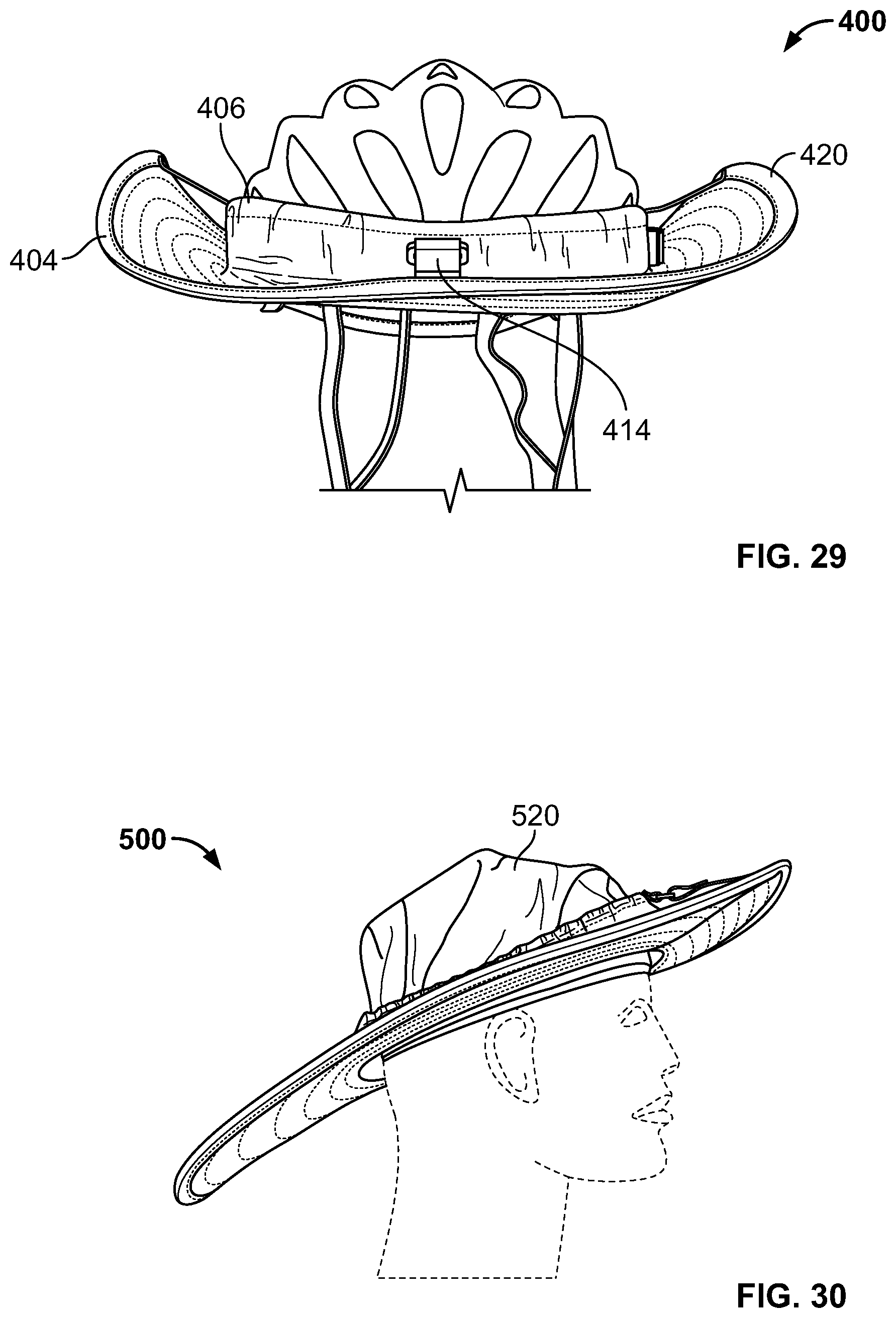 Patent US12317948 Figure 15 – Brim for attaching to headgear