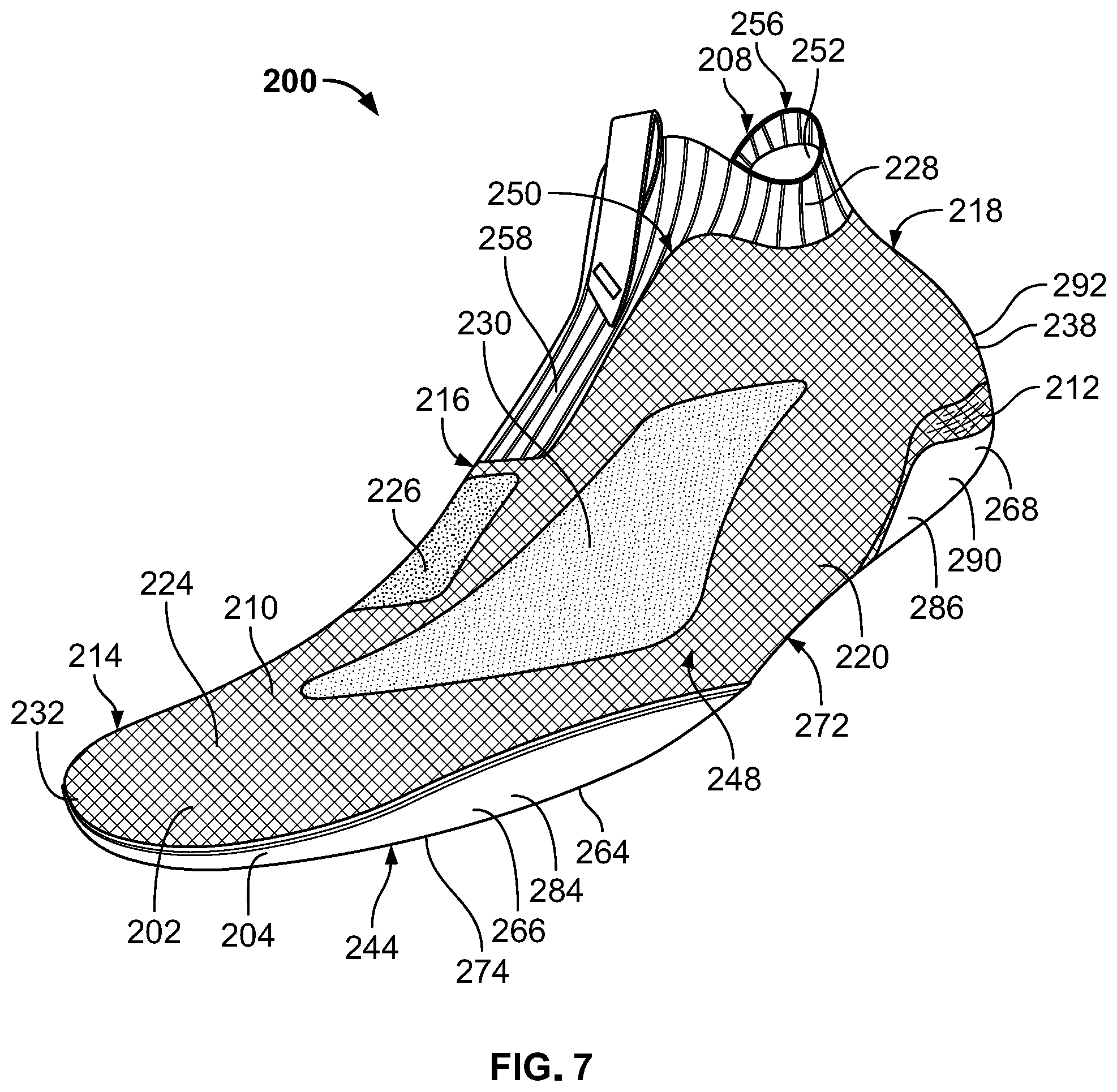 Patent US12317949 Figure 7 – Article of footwear