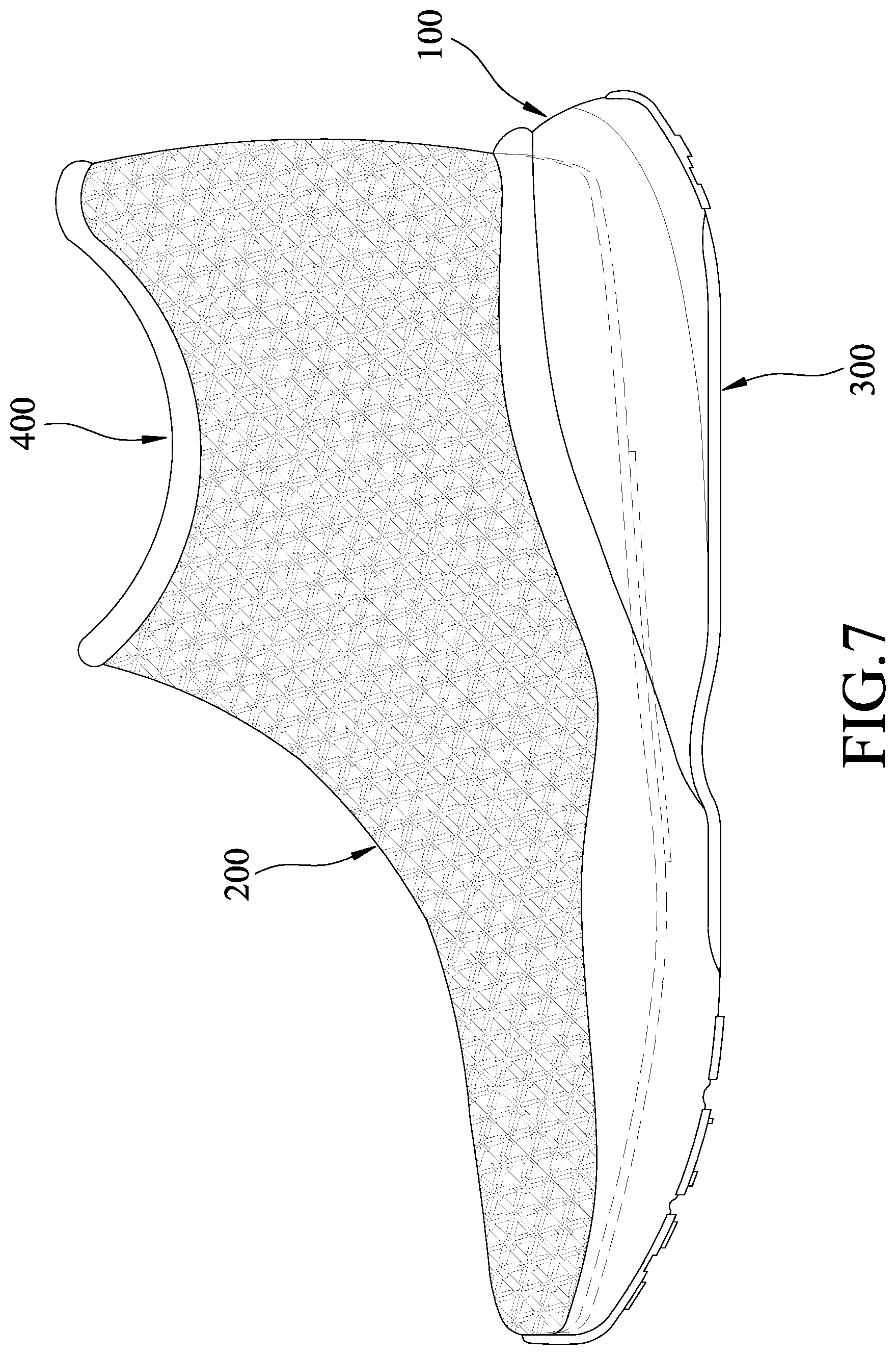 Patent US12317950 Figure 7 – Torsion-resistant three-density high rigidity midsole