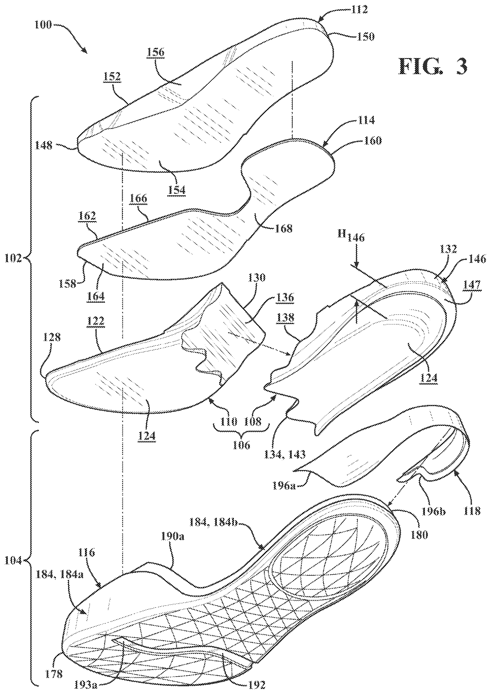Patent US12317951 Figure 3 – Sole structure for article of footwear