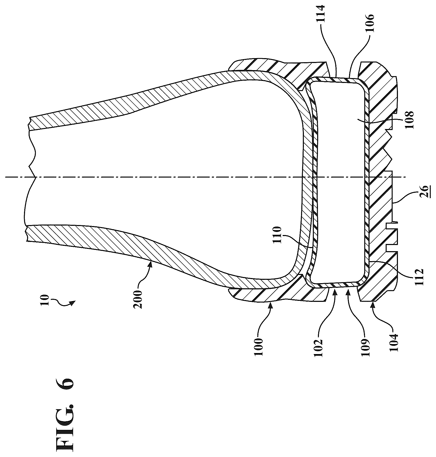 Patent US12317952 Figure 6 – Bladder and sole structure for article of footwear