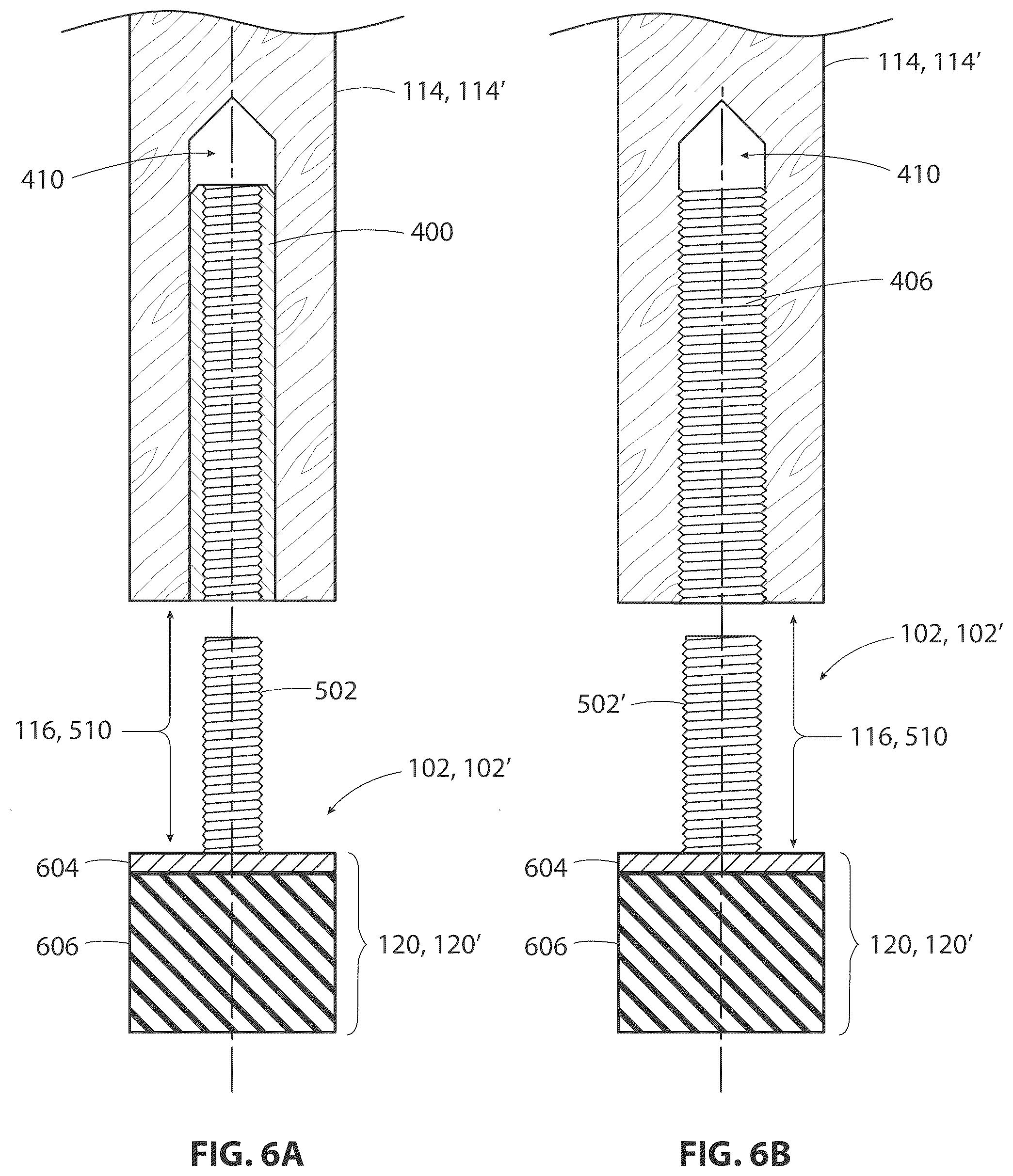 Patent US12317954 Figure 6 – Heel tip cushion with anchoring mechanism inside heel stem