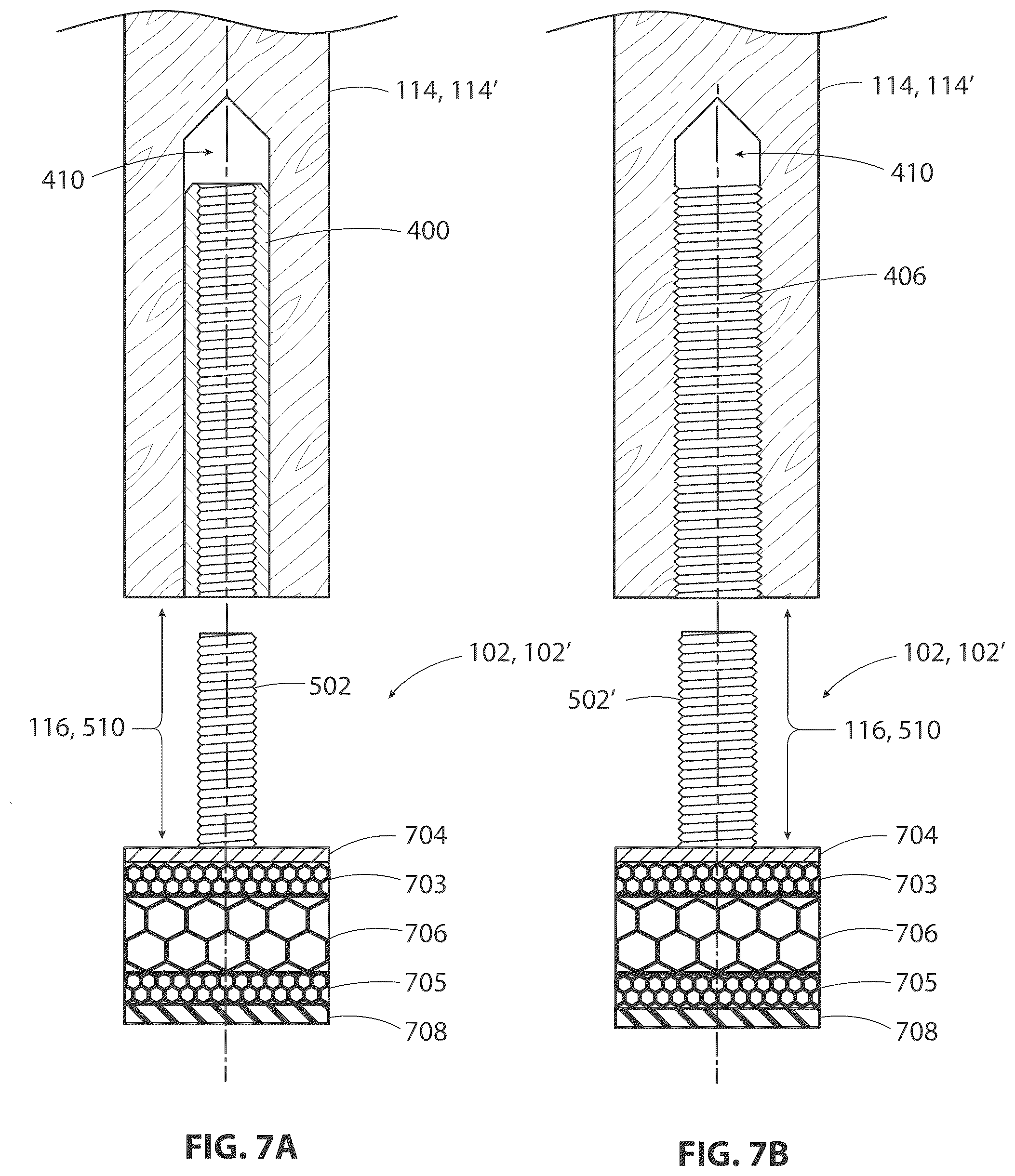 Patent US12317954 Figure 7 – Heel tip cushion with anchoring mechanism inside heel stem