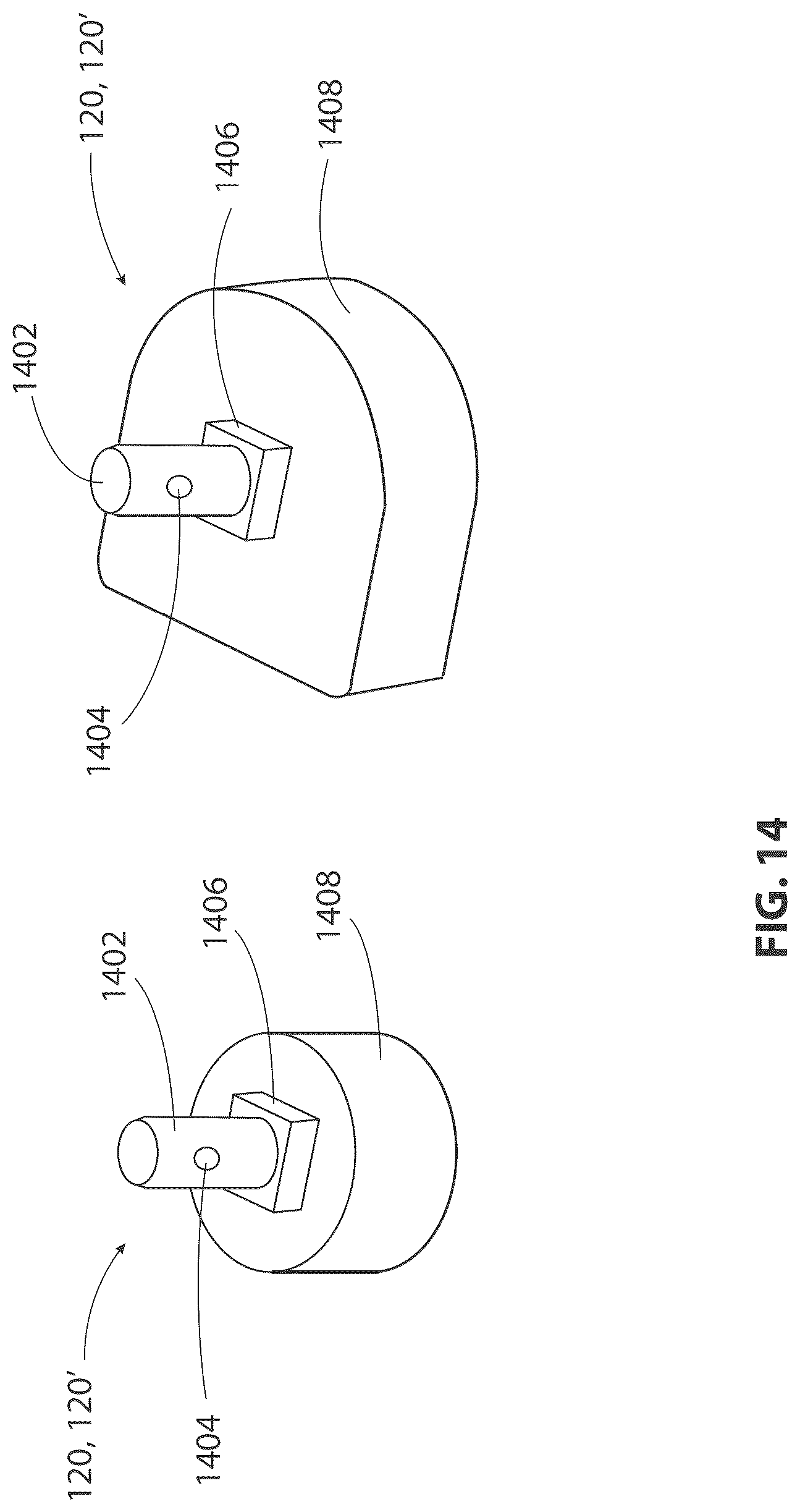 Patent US12317954 Figure 14 – Heel tip cushion with anchoring mechanism inside heel stem