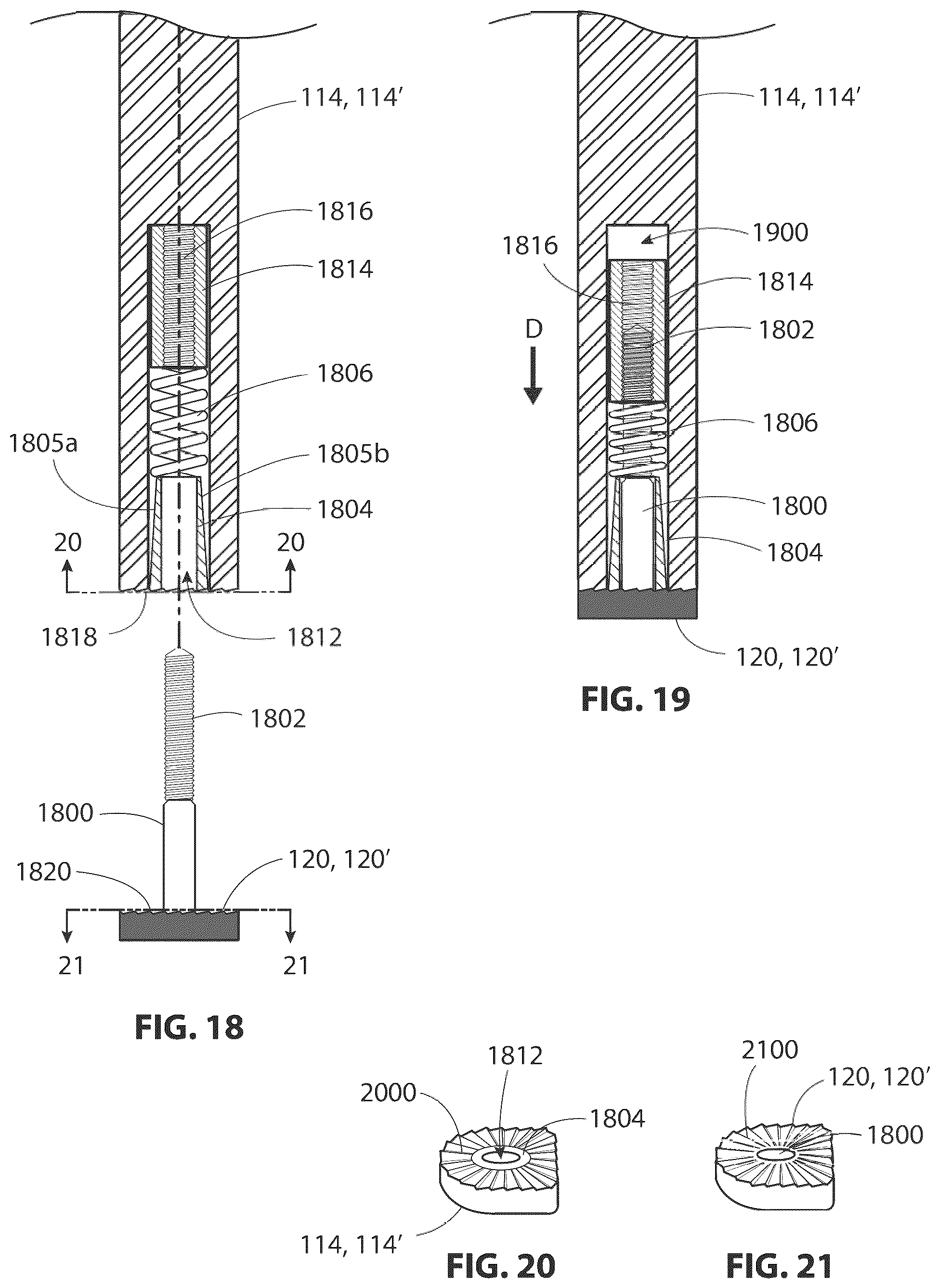 Patent US12317954 Figure 18 – Heel tip cushion with anchoring mechanism inside heel stem