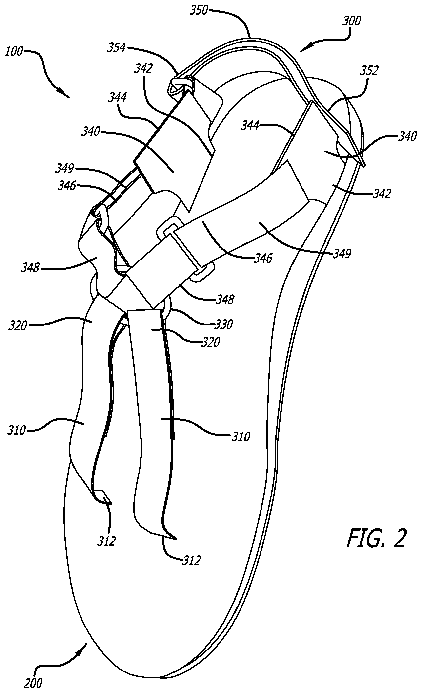 Patent US12317959 Figure 2 – Sport sandal