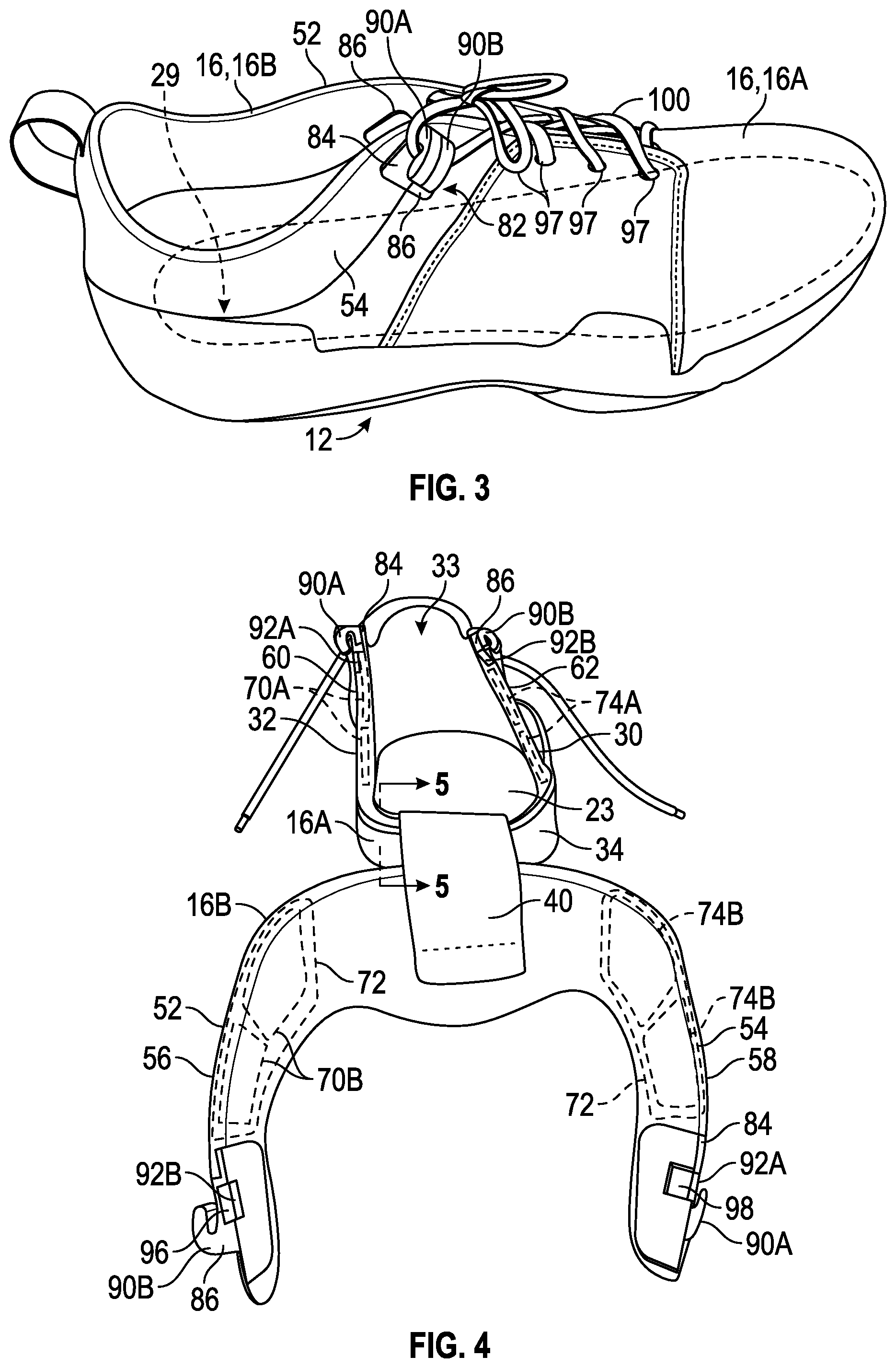 Patent US12317960 Figure 2 – Rear access article of footwear with movable heel portion