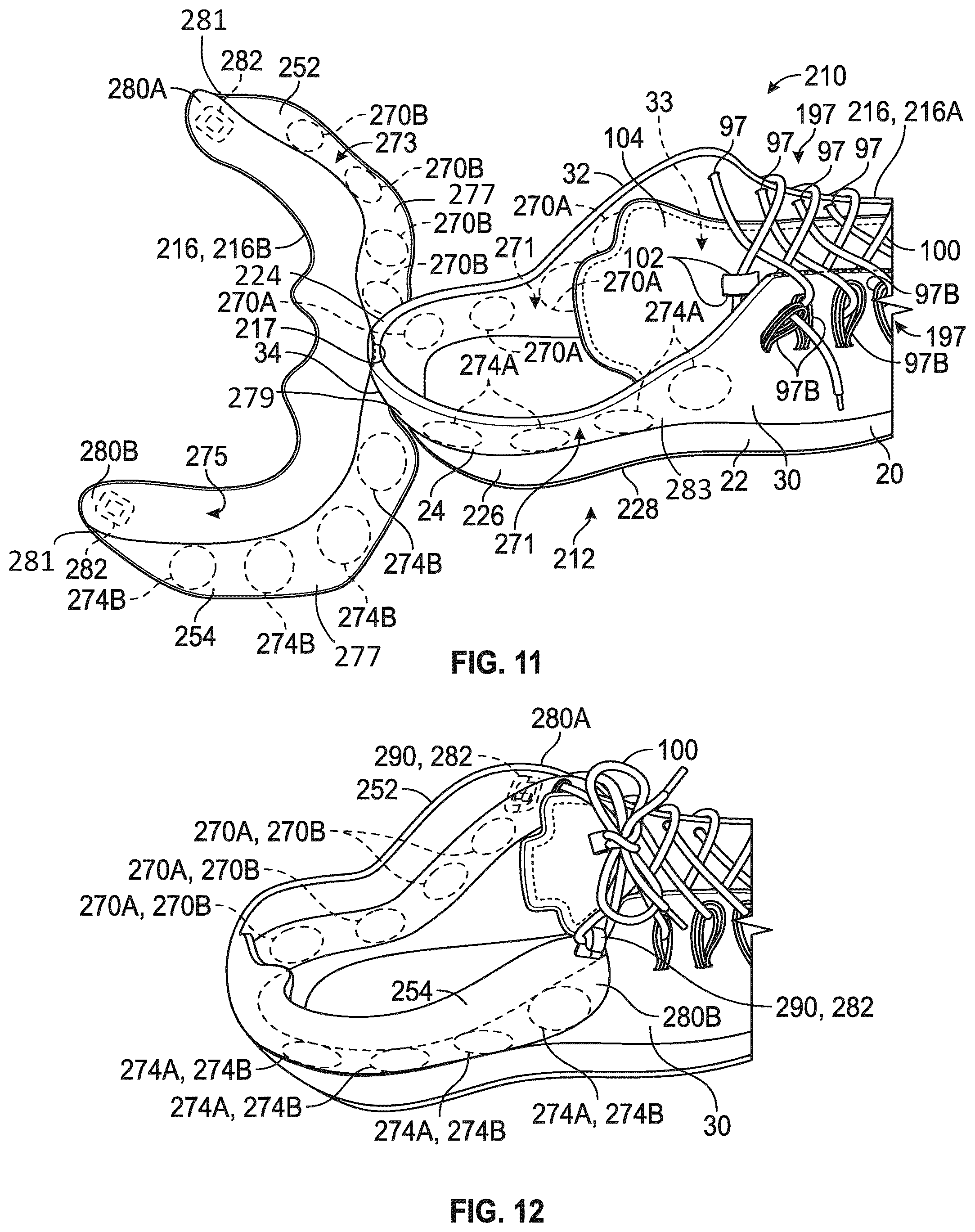 Patent US12317960 Figure 6 – Rear access article of footwear with movable heel portion