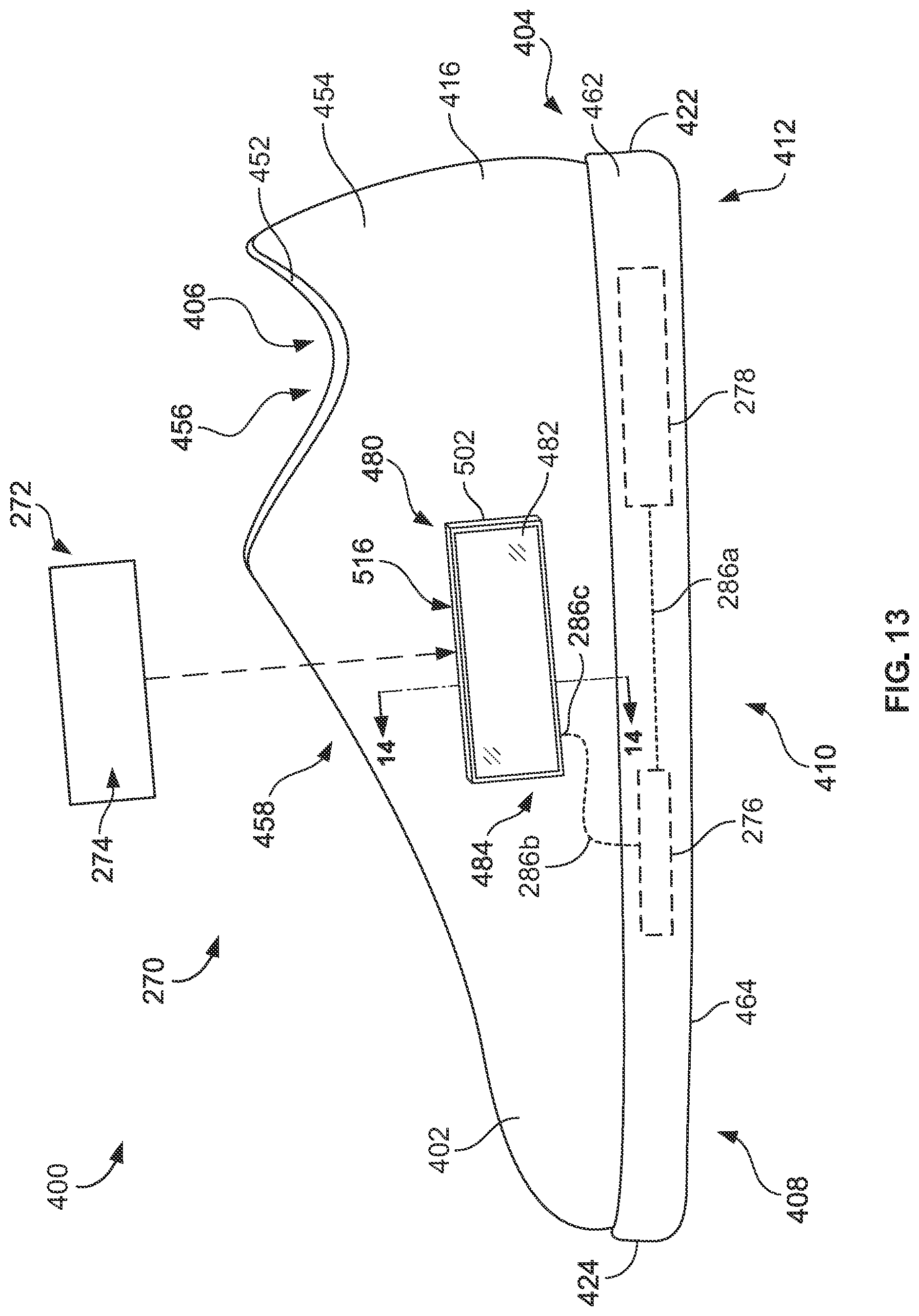Patent US12317961 Figure 8 – Article of footwear having a display system