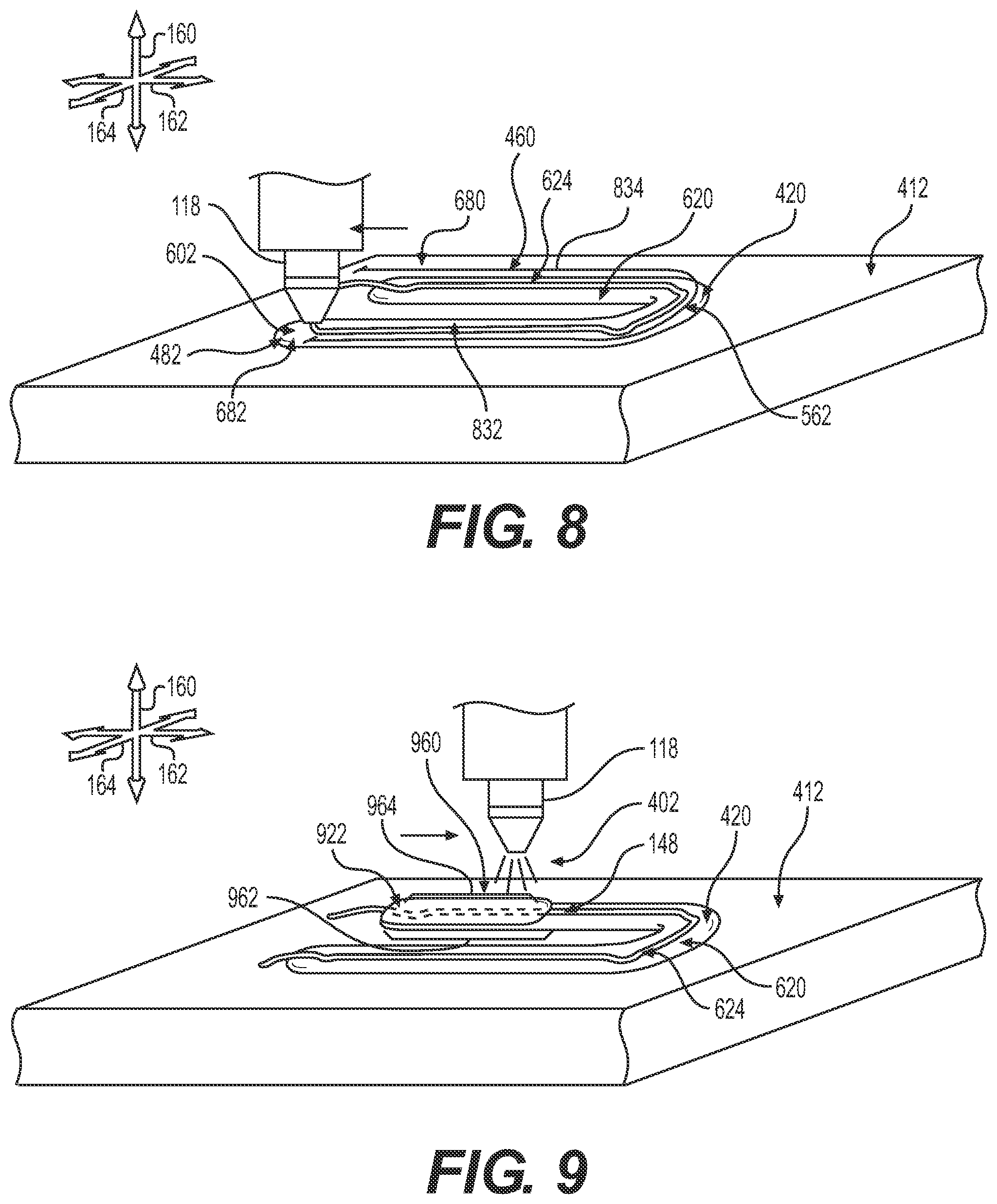 Patent US12317962 Figure 6 – Three-dimensional printing of a traced element
