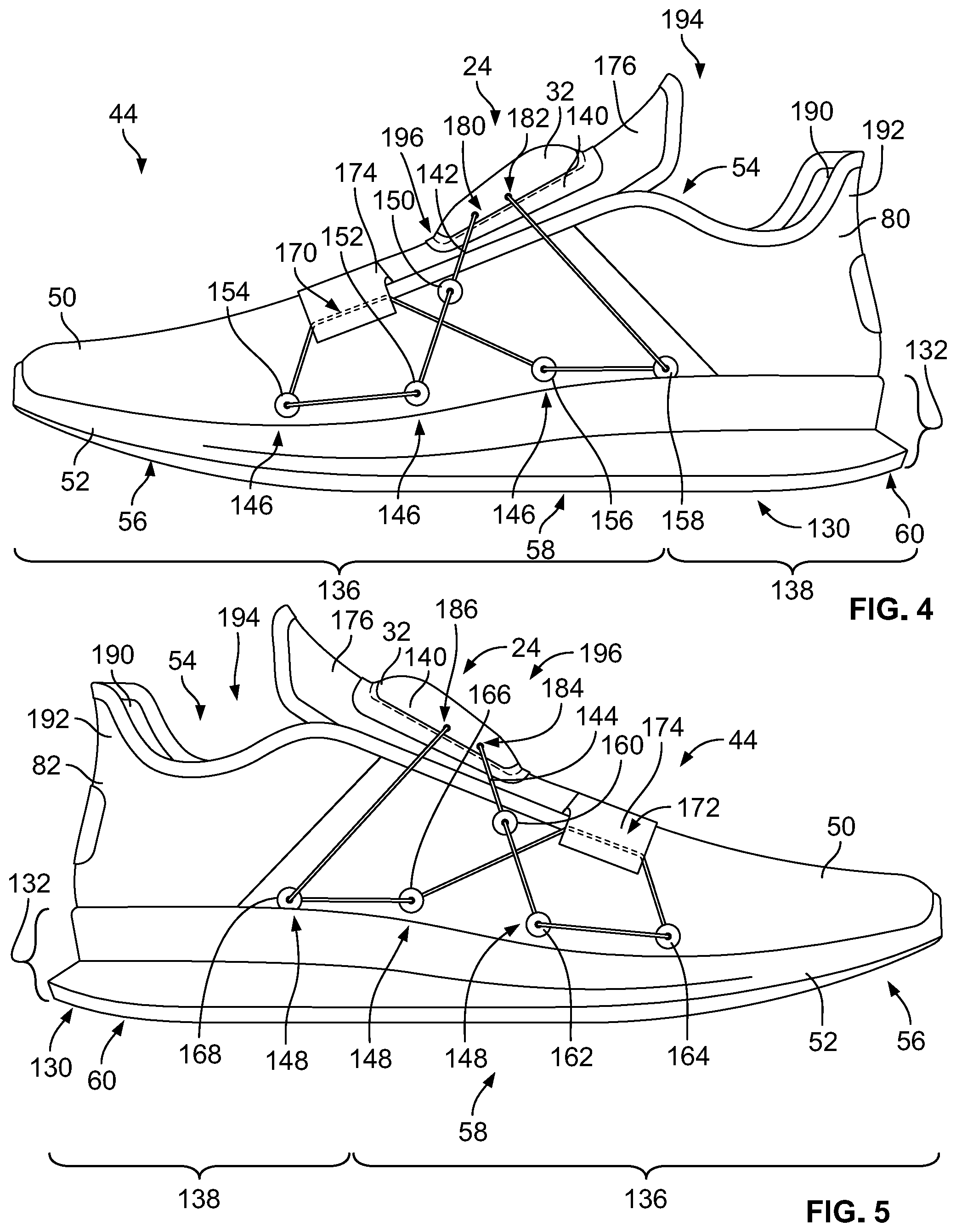 Patent US12317963 Figure 3 – Article of footwear having an automatic lacing system