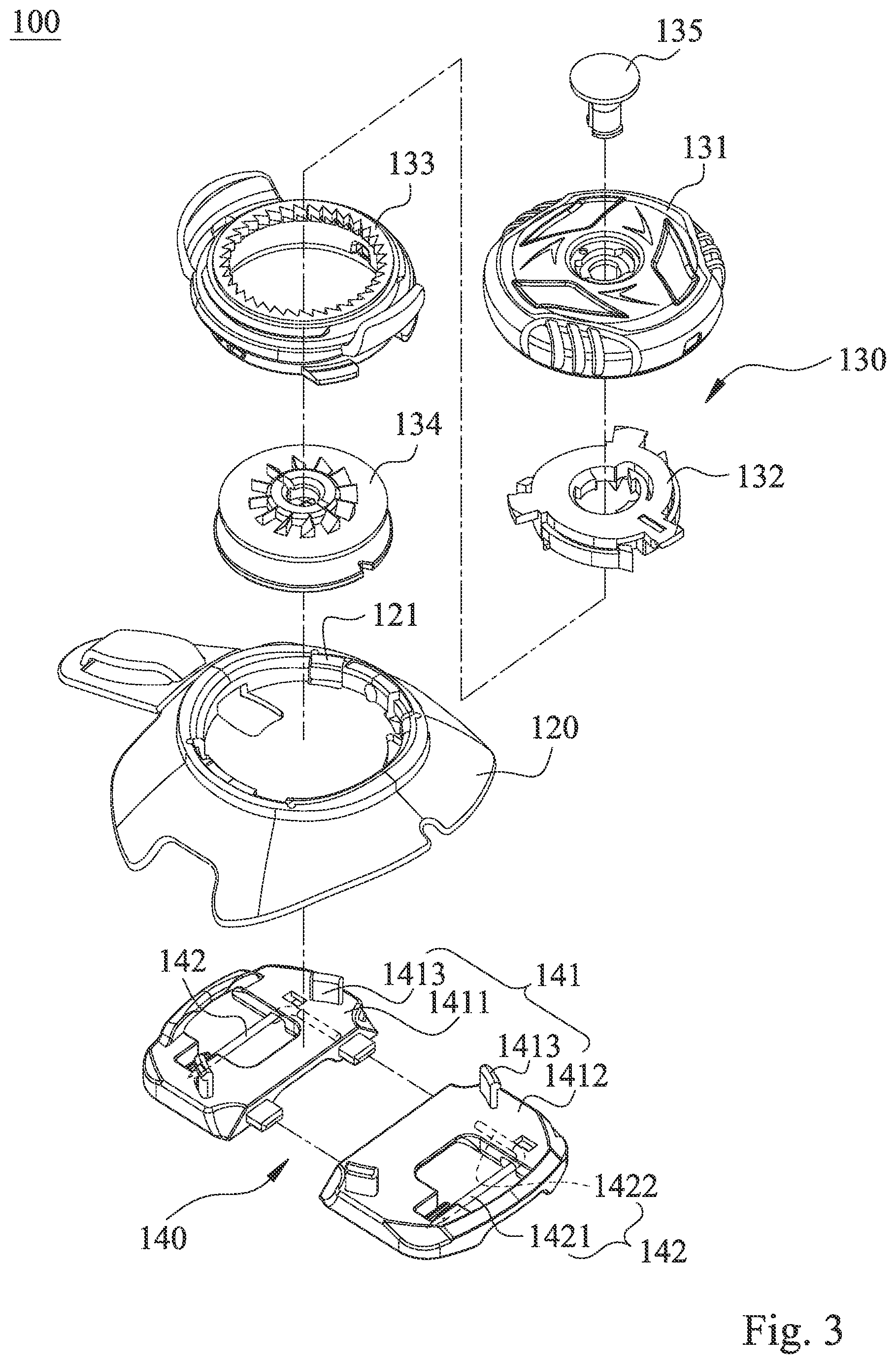 Patent US12317964 Figure 2 – Fastening device