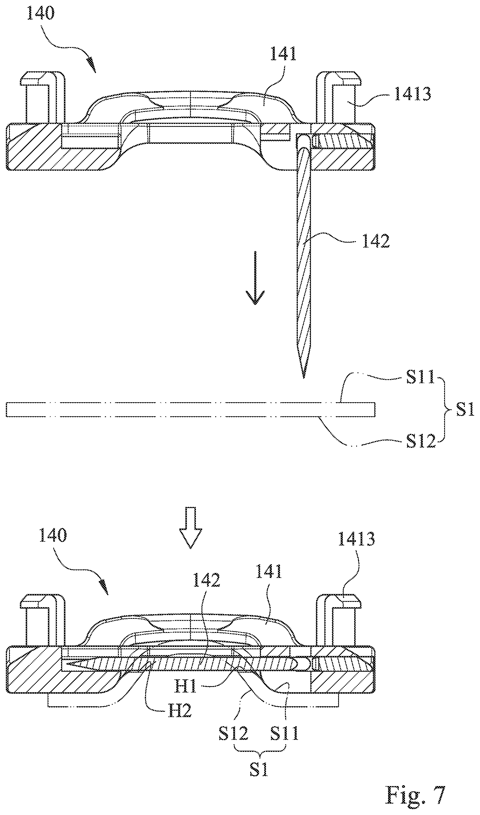 Patent US12317964 Figure 6 – Fastening device