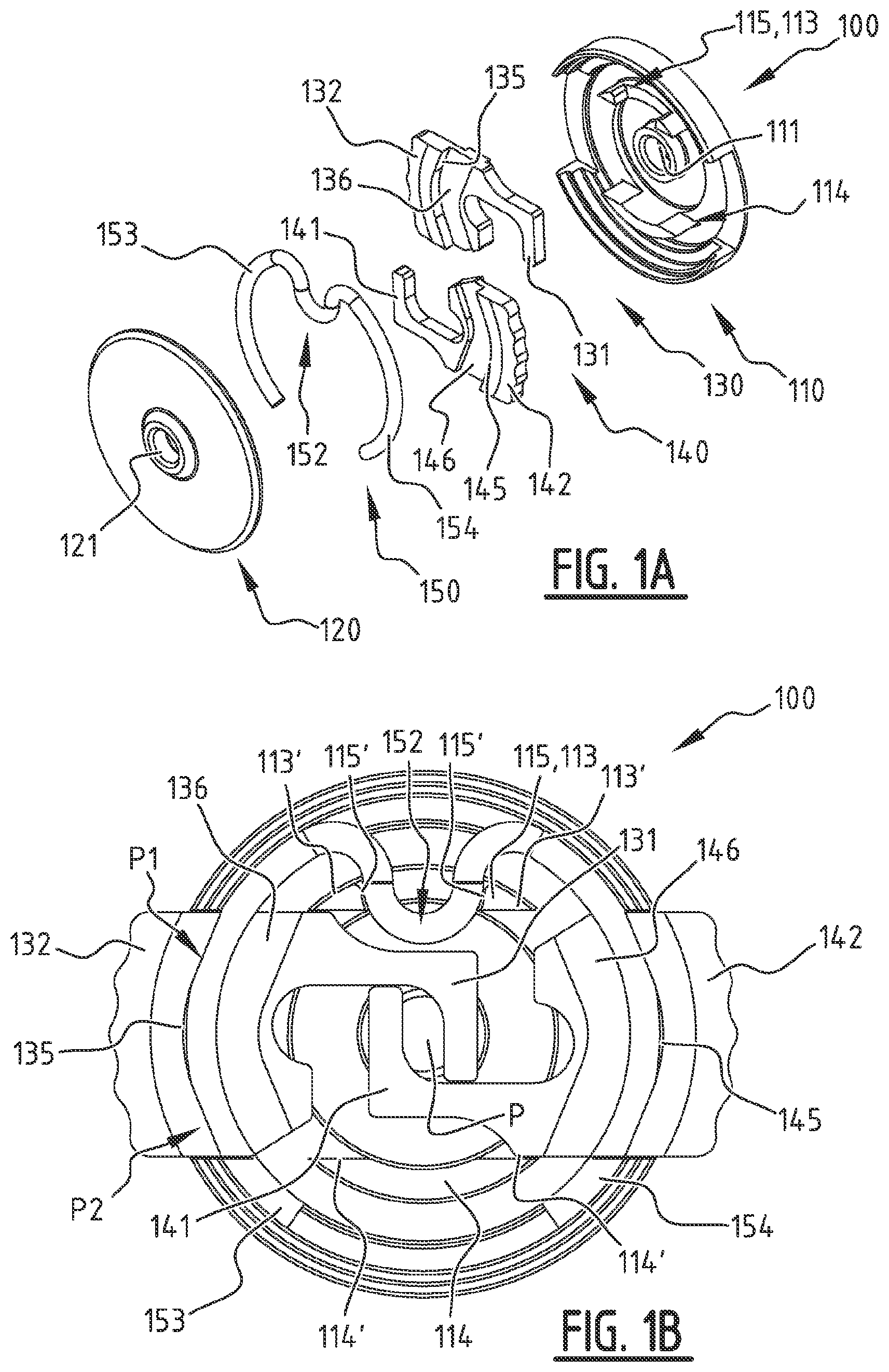 Patent US12317975 Figure 1 – Earring or brooch back