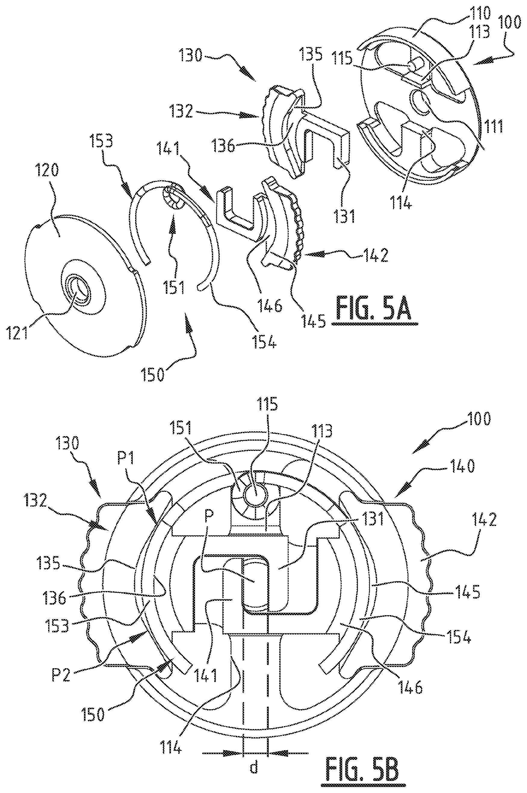 Patent US12317975 Figure 5 – Earring or brooch back