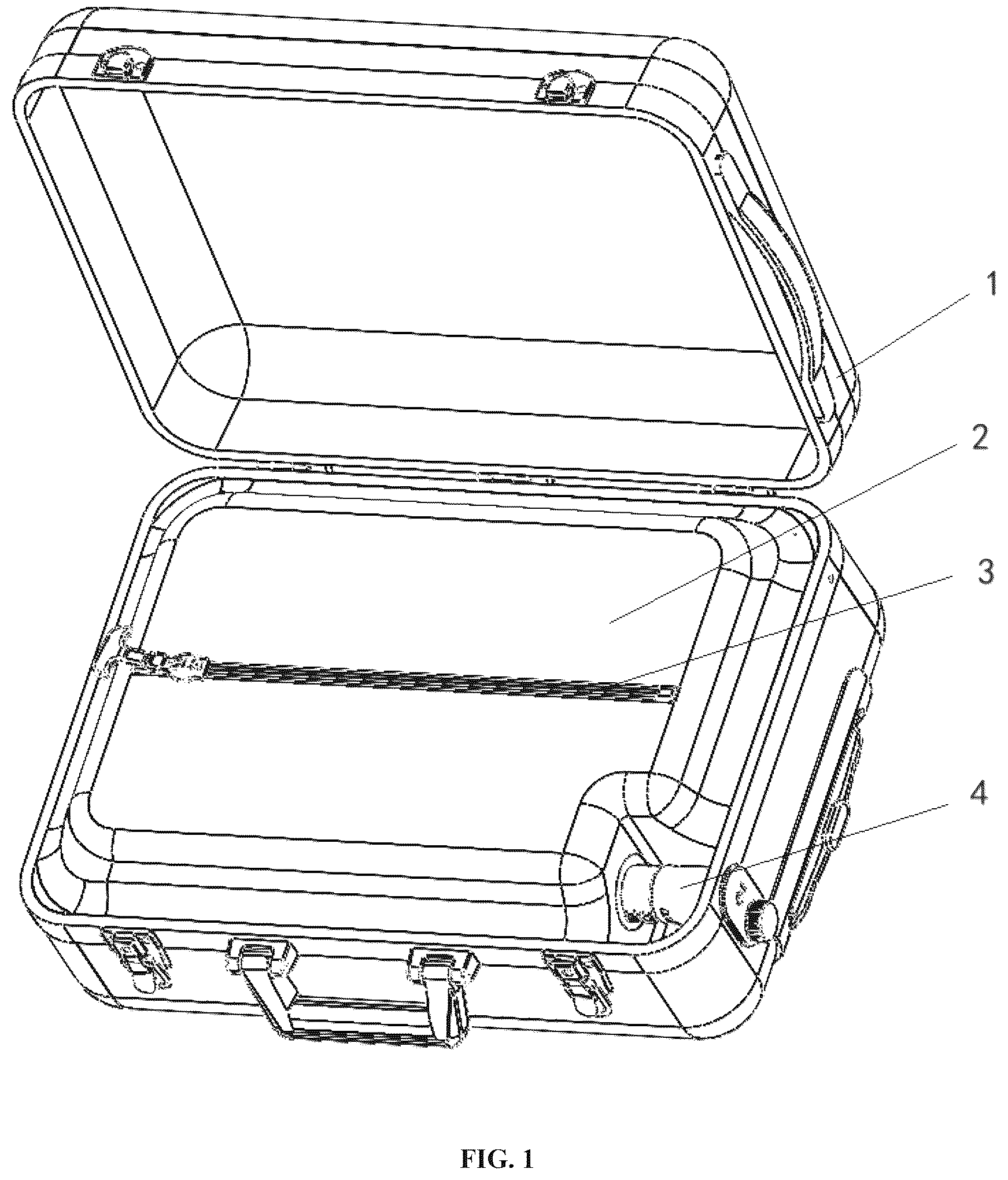 Patent US12317980 Figure 1 – Automatic vacuum suitcase
