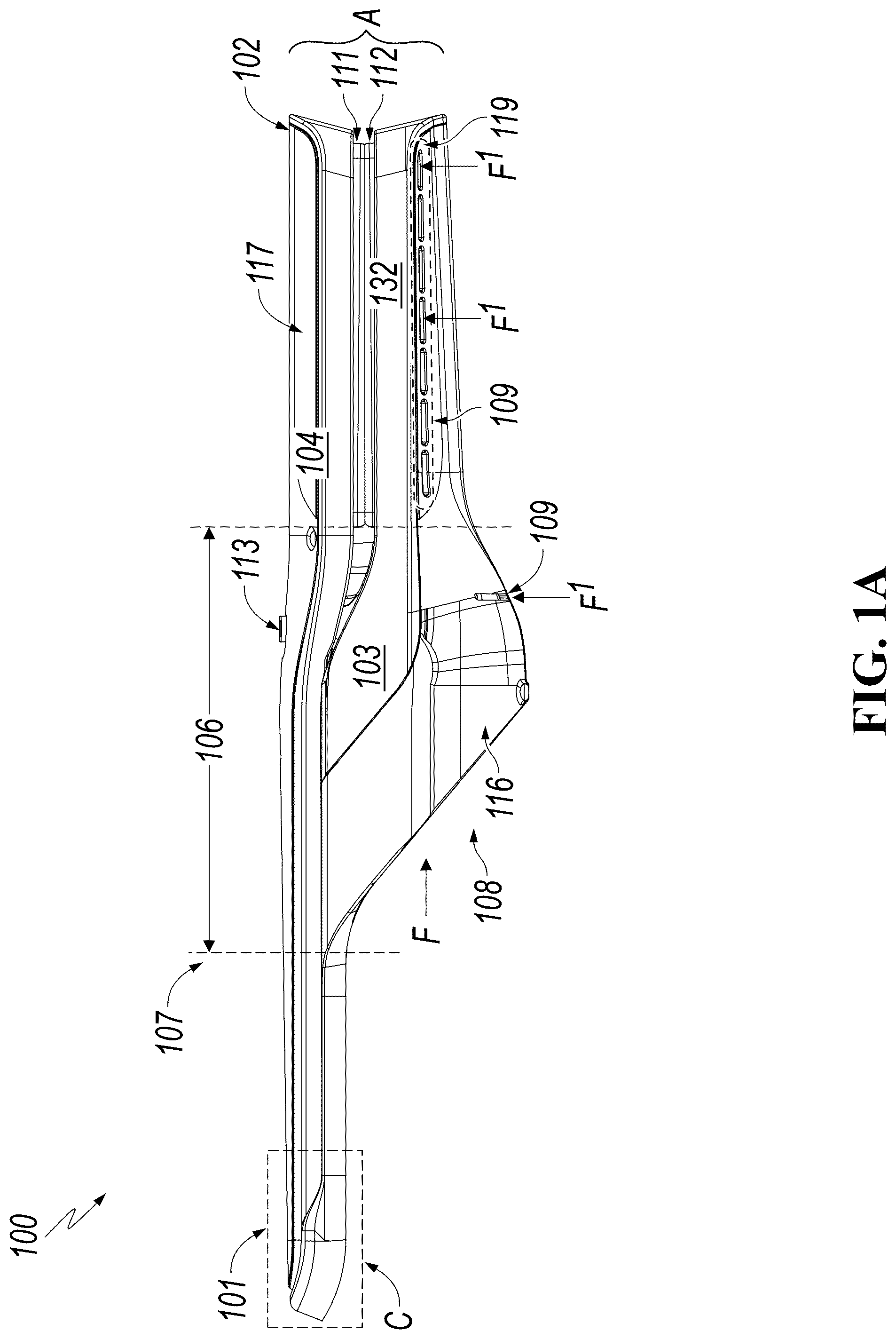 Patent US12317983 Figure 1 – Heated hair straightening accessory