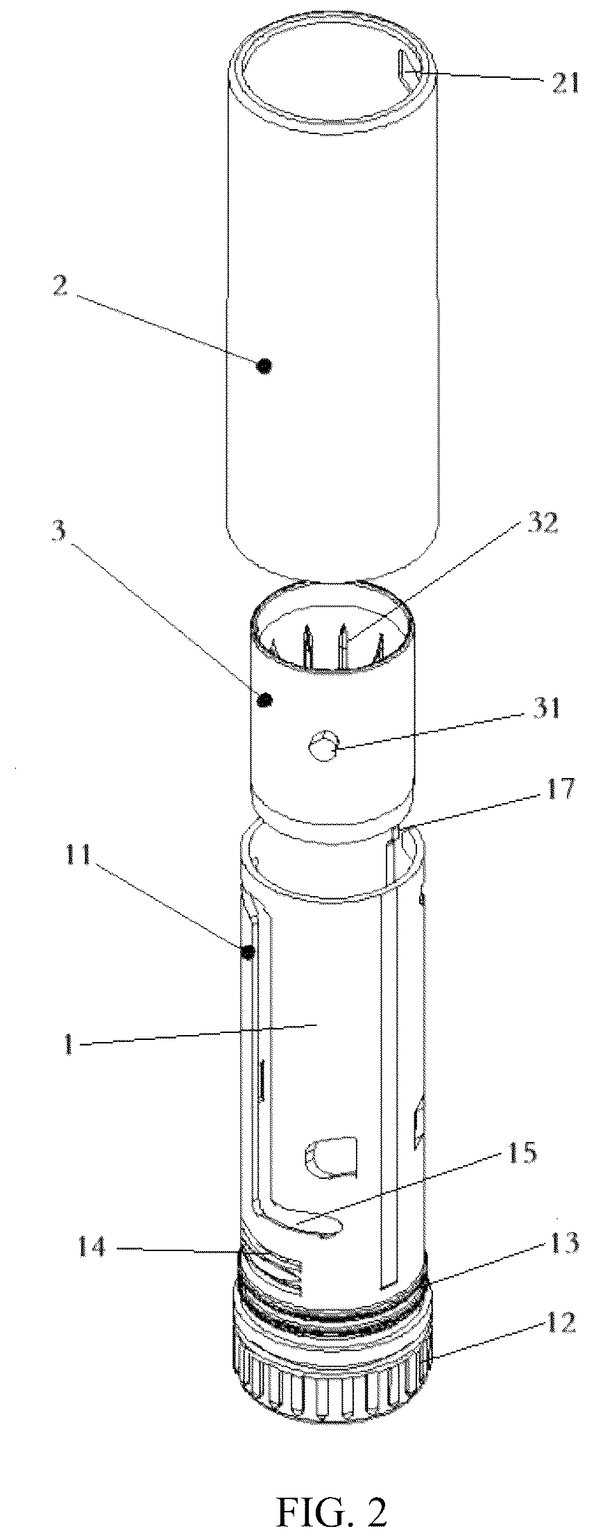 Patent US12317986 Figure 2 – 100% recyclable and replaceable eco-friendly pet lipstick mechanism
