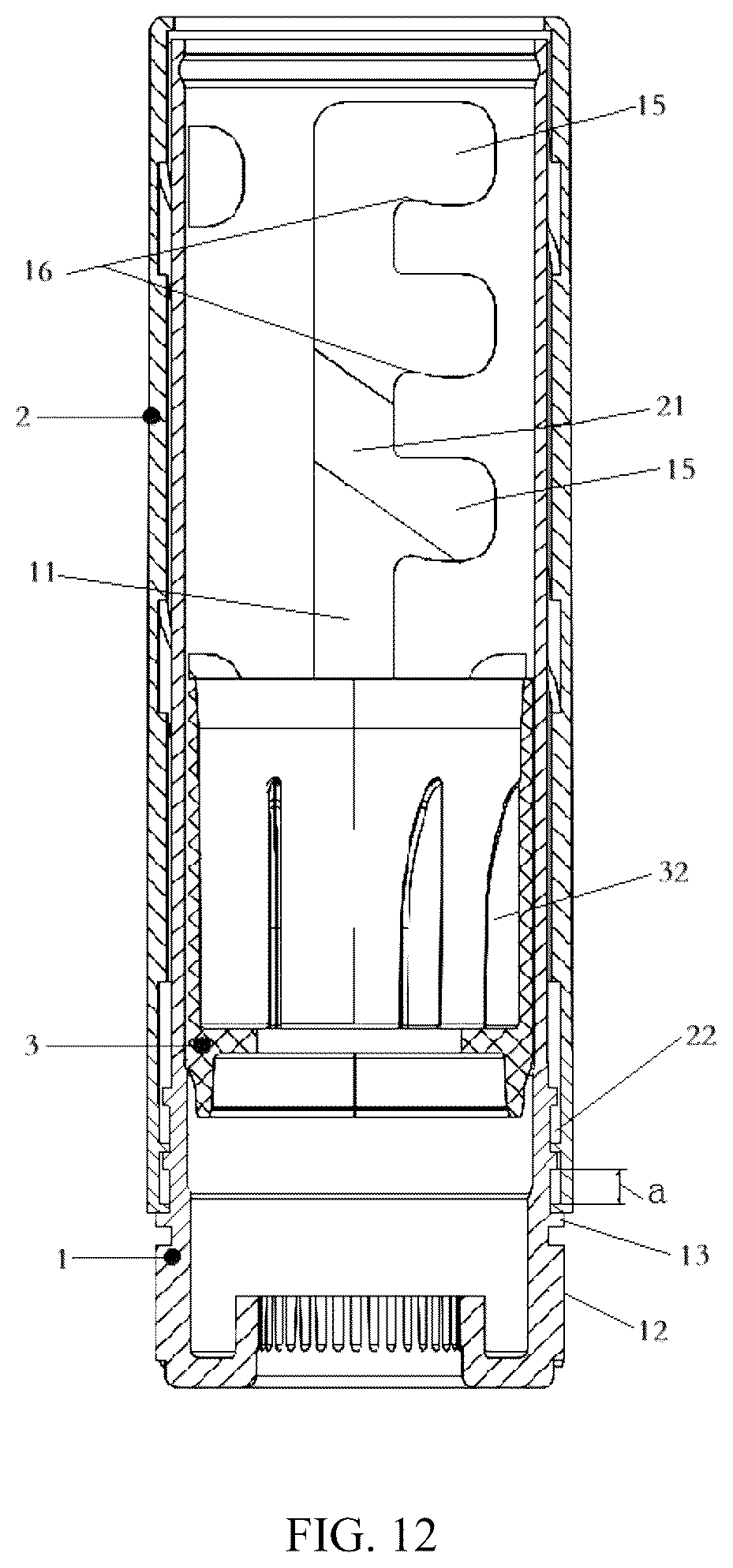 Patent US12317986 Figure 11 – 100% recyclable and replaceable eco-friendly pet lipstick mechanism