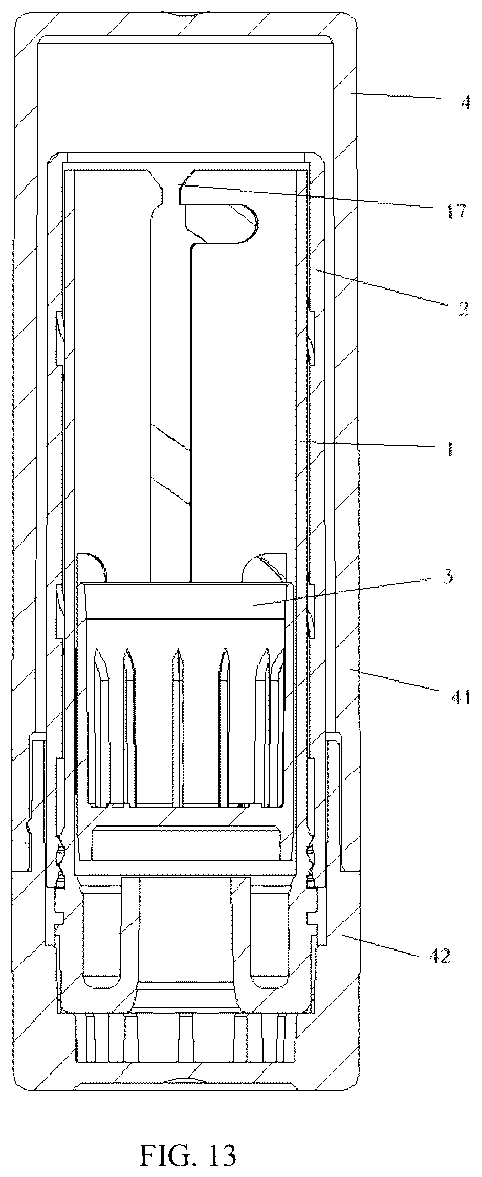 Patent US12317986 Figure 12 – 100% recyclable and replaceable eco-friendly pet lipstick mechanism