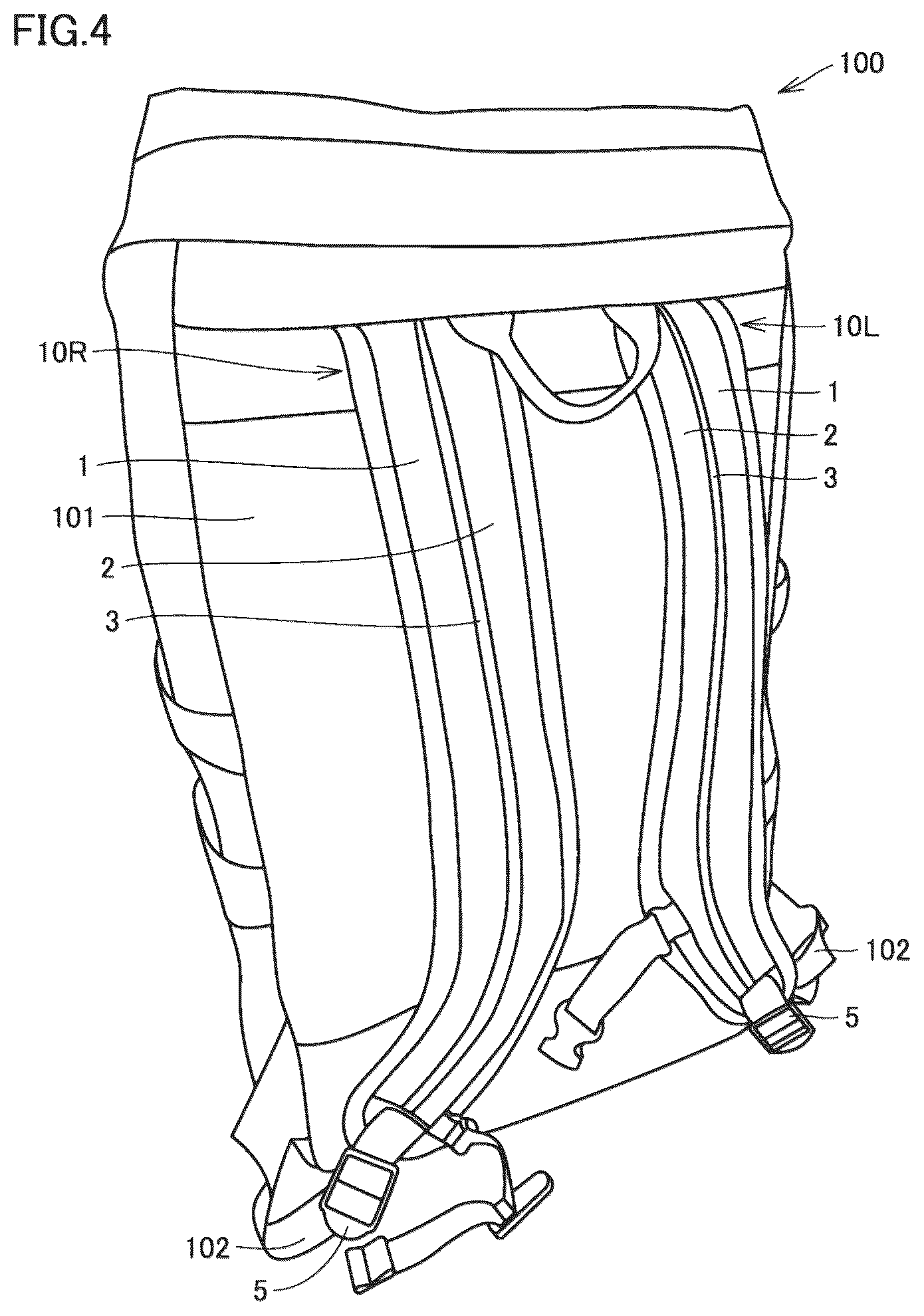 Patent US12317987 Figure 4 – Shoulder belt and bag