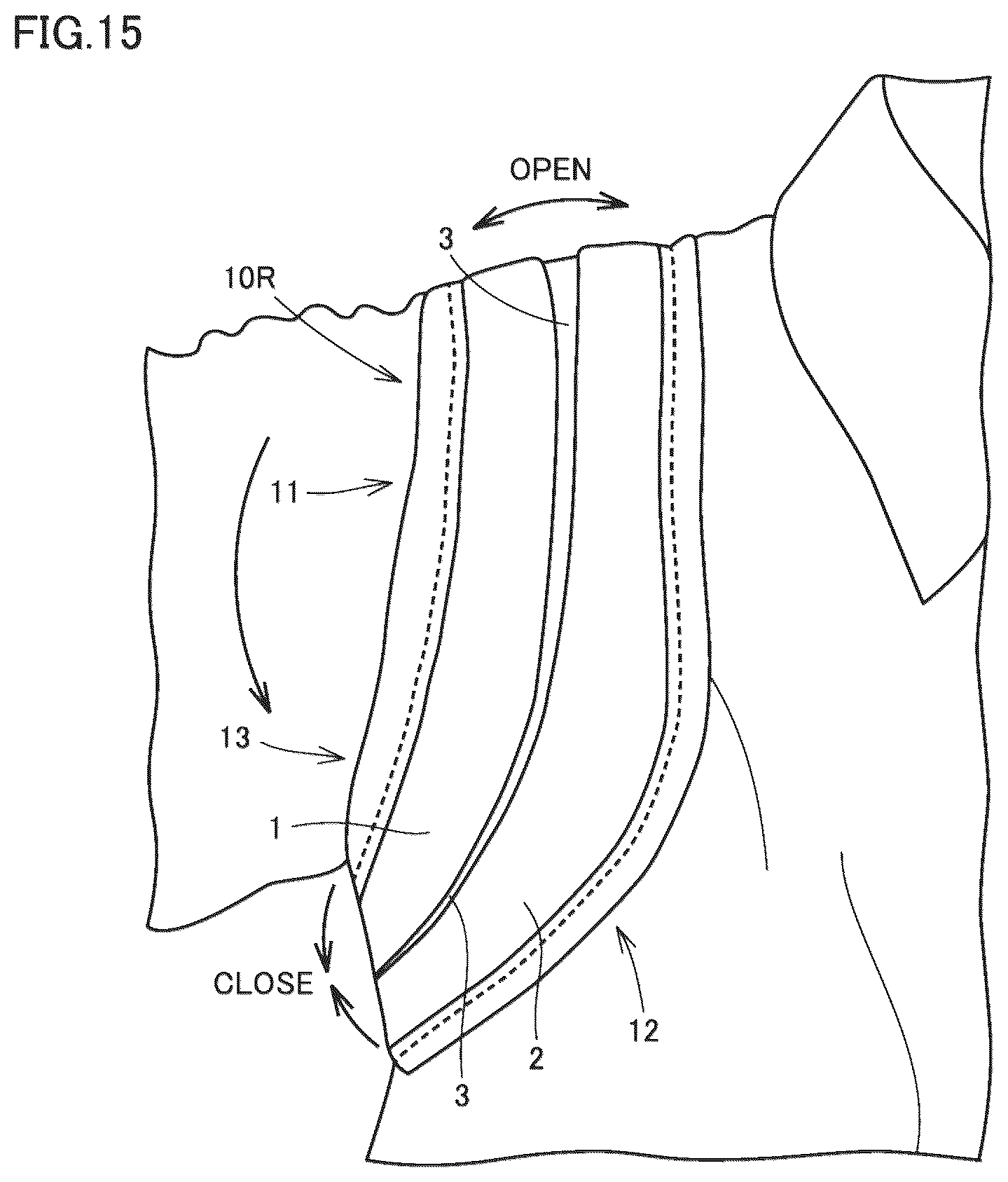 Patent US12317987 Figure 11 – Shoulder belt and bag