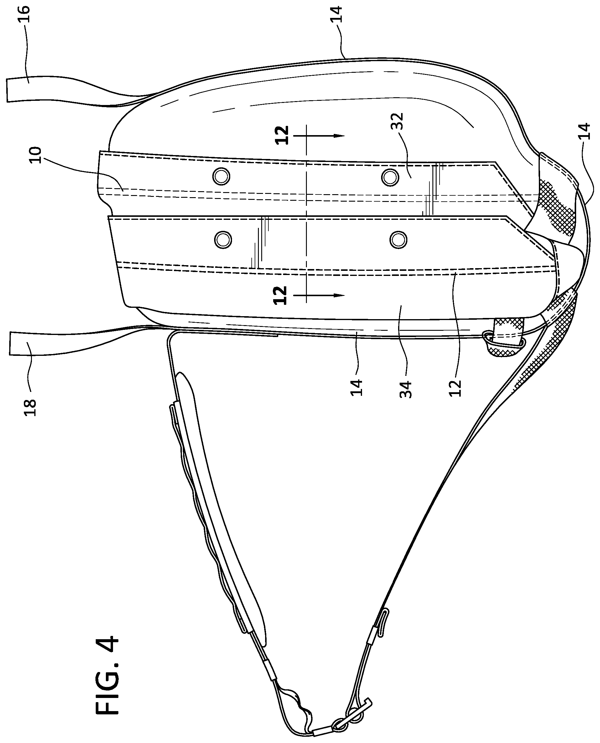Patent US12317989 Figure 4 – Bag in particular a backpack for placement in an aircraft ejection seat