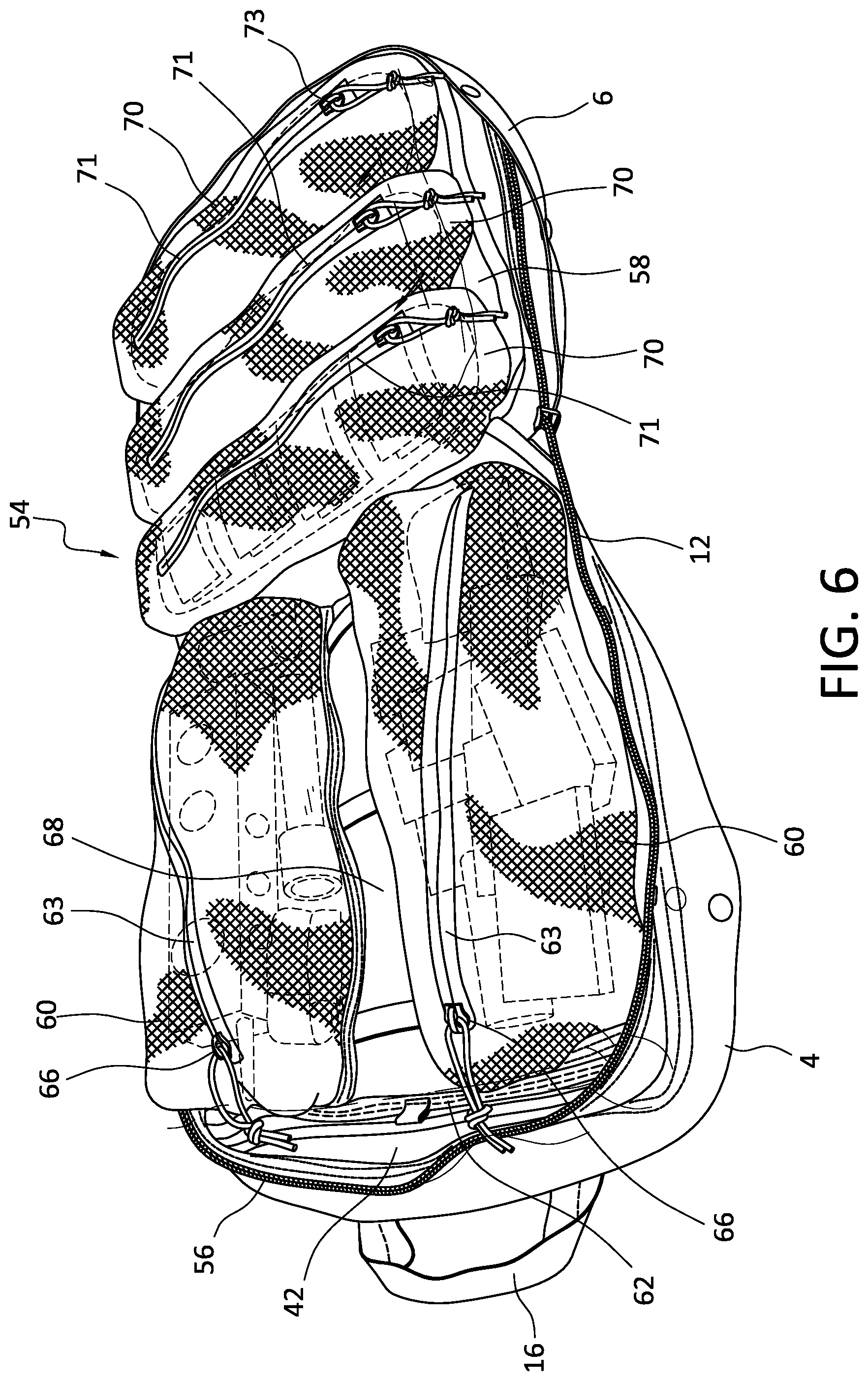 Patent US12317989 Figure 6 – Bag in particular a backpack for placement in an aircraft ejection seat