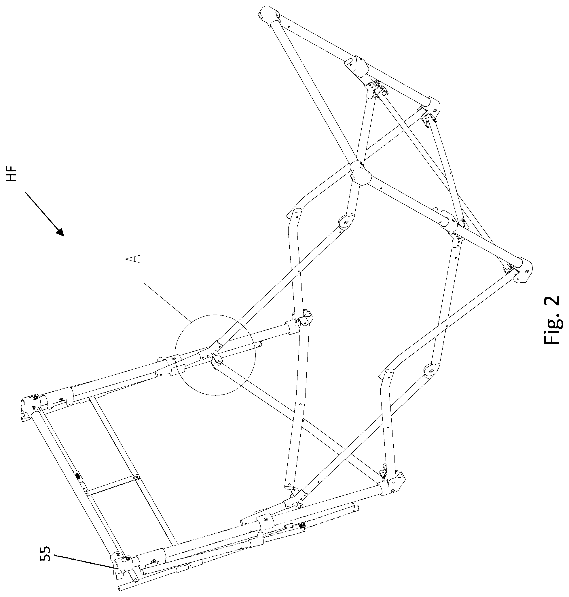 Patent US12317990 Figure 2 – Foldable hammock