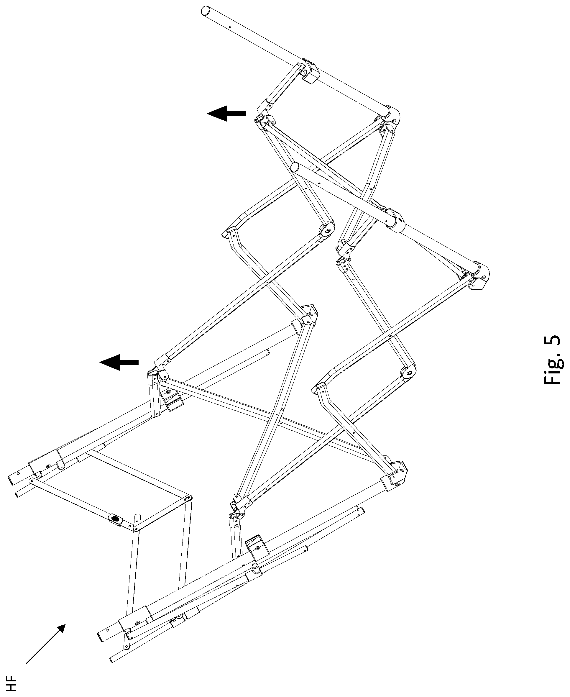 Patent US12317990 Figure 5 – Foldable hammock