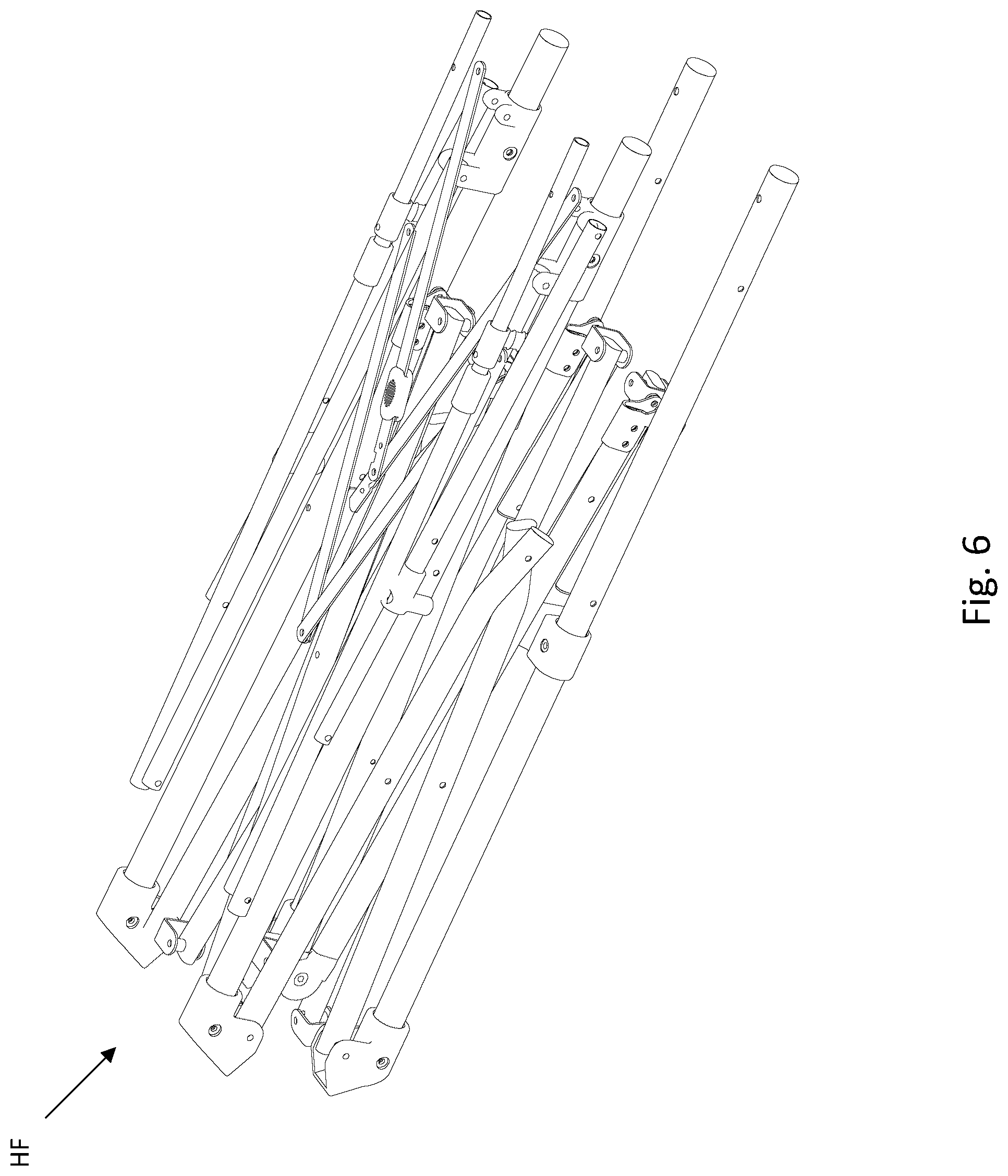 Patent US12317990 Figure 6 – Foldable hammock