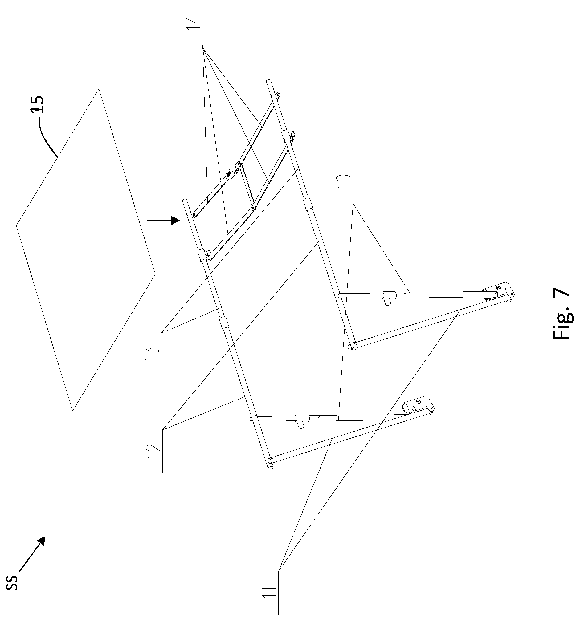 Patent US12317990 Figure 7 – Foldable hammock