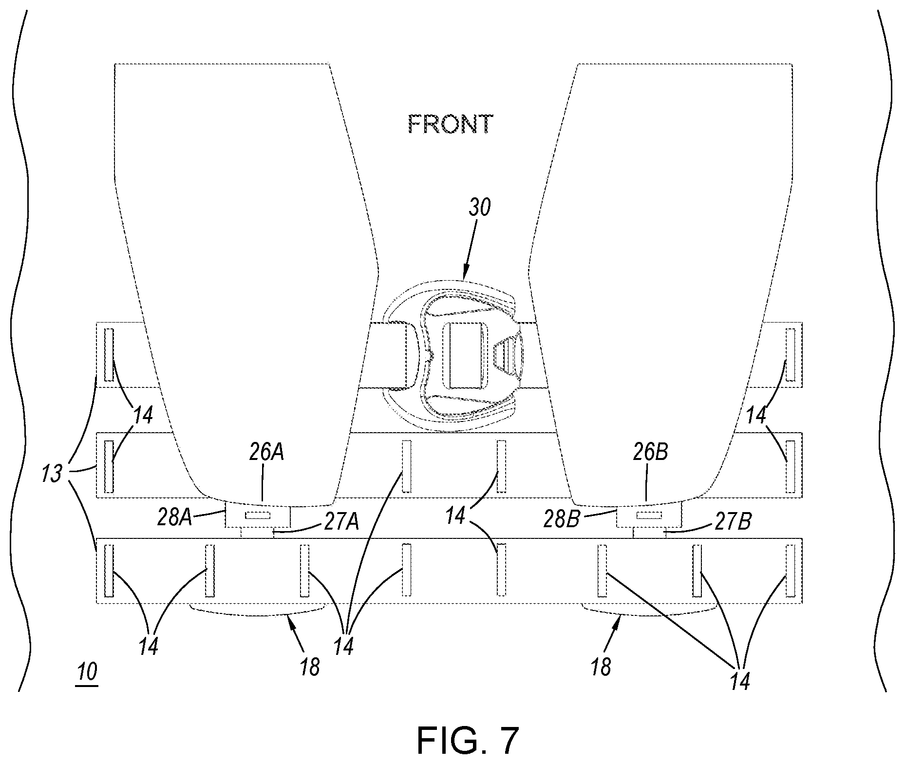Patent US12317991 Figure 4 – Hook arrangement for load-carrying garments