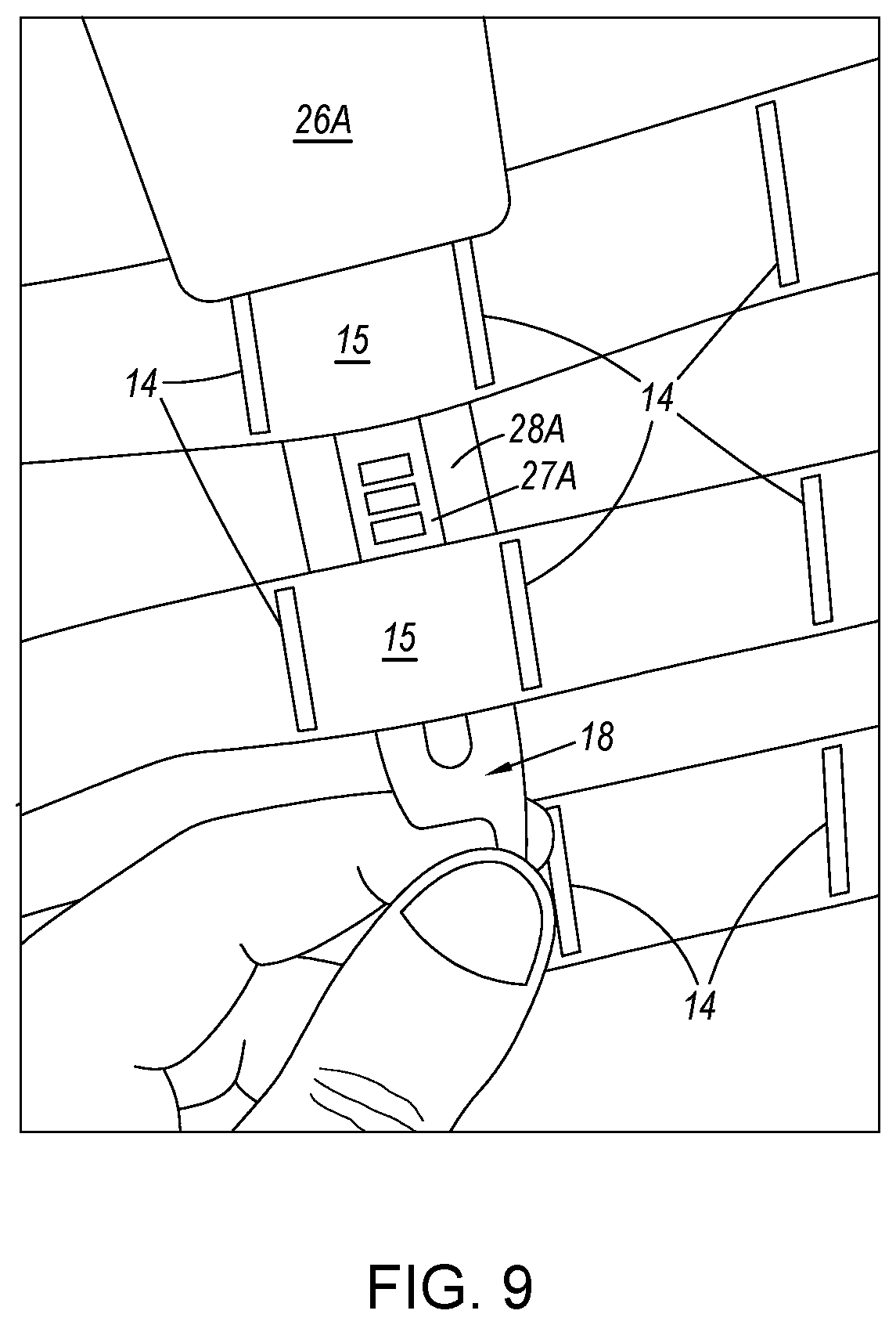 Patent US12317991 Figure 6 – Hook arrangement for load-carrying garments
