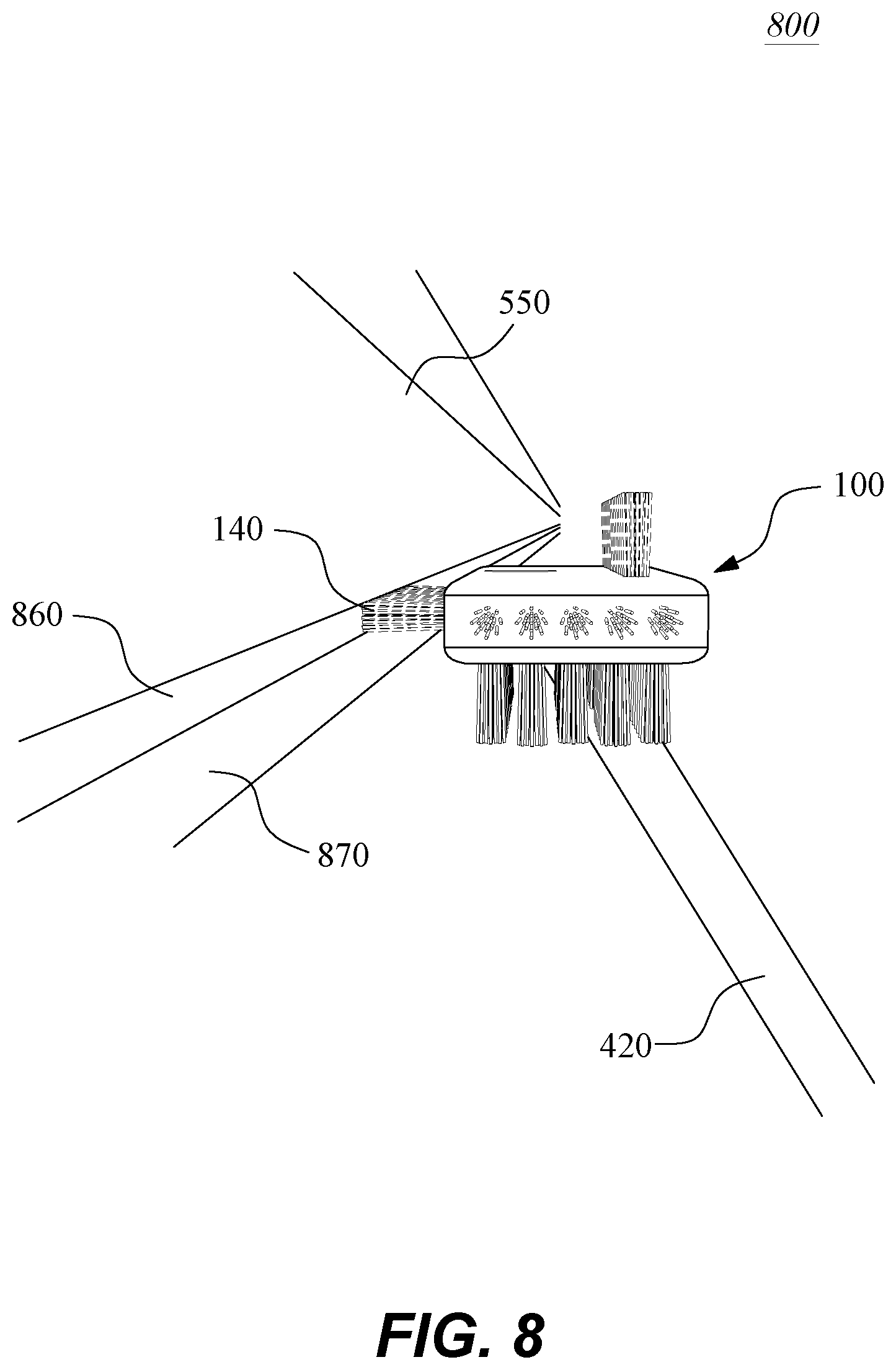Patent US12317992 Figure 11 – Universal gutter guard cleaning brush