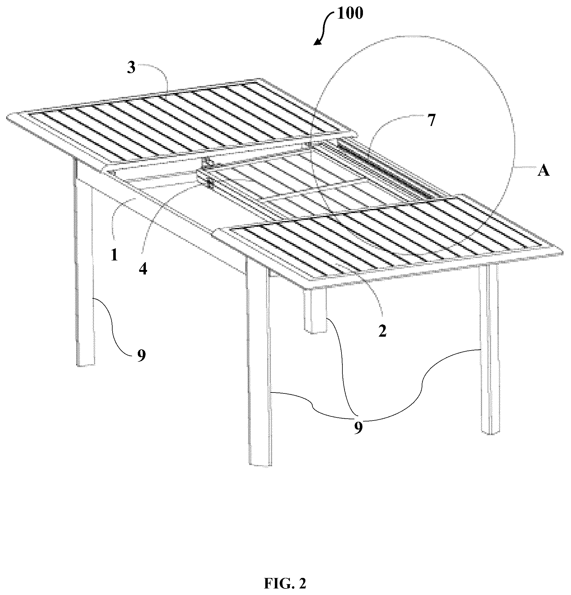 Patent US12317993 Figure 2 – Pull-out table with single slide rail