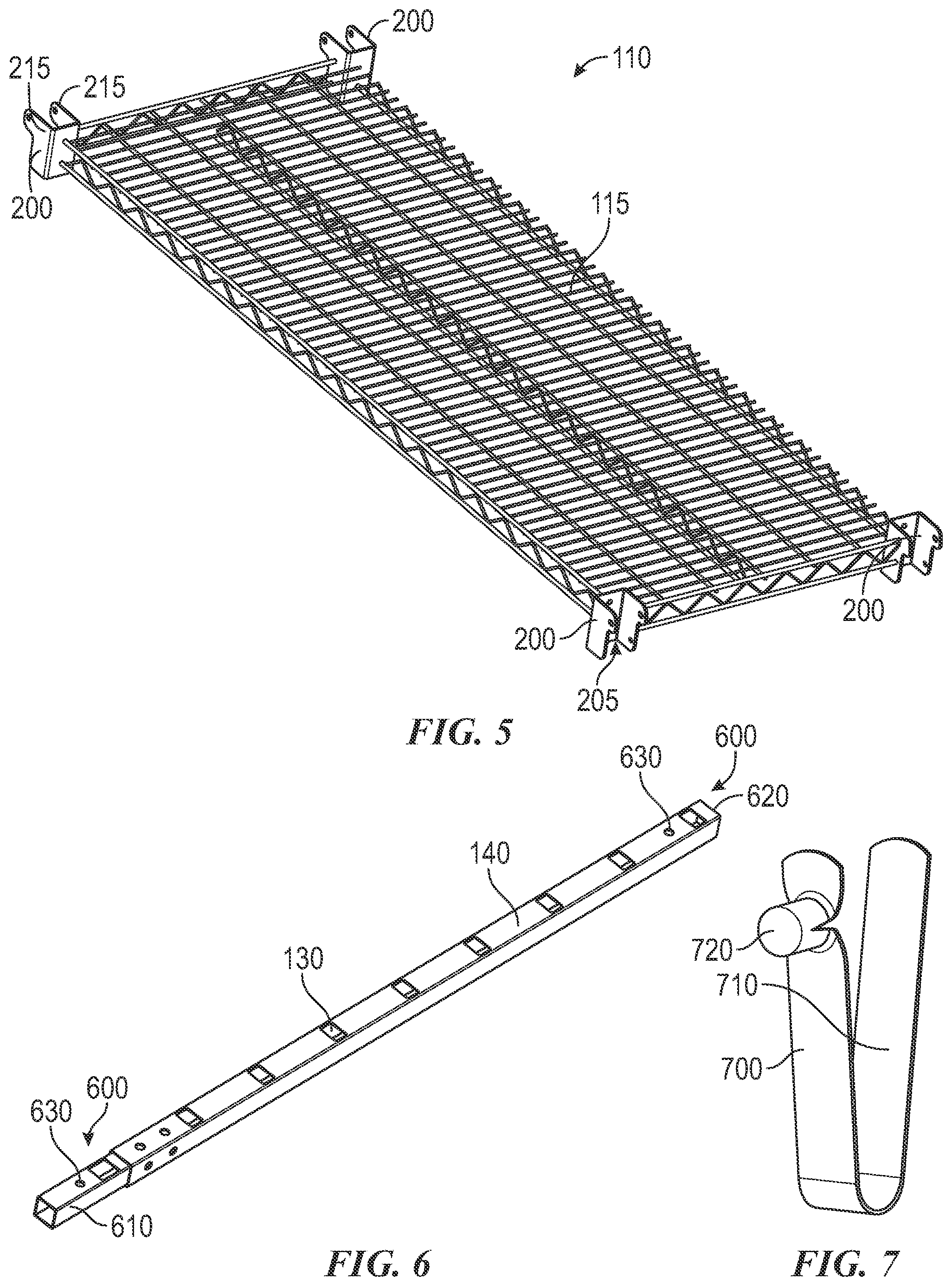 Patent US12317997 Figure 5 – Adjustable shelving systems and methods