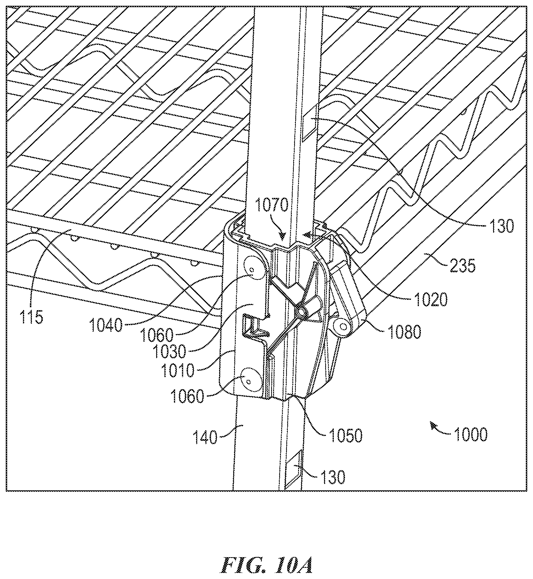 Patent US12317997 Figure 8 – Adjustable shelving systems and methods