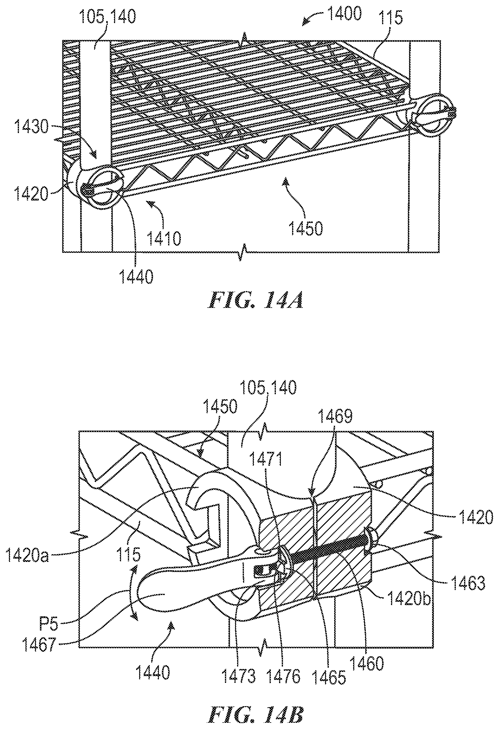 Patent US12317997 Figure 14 – Adjustable shelving systems and methods