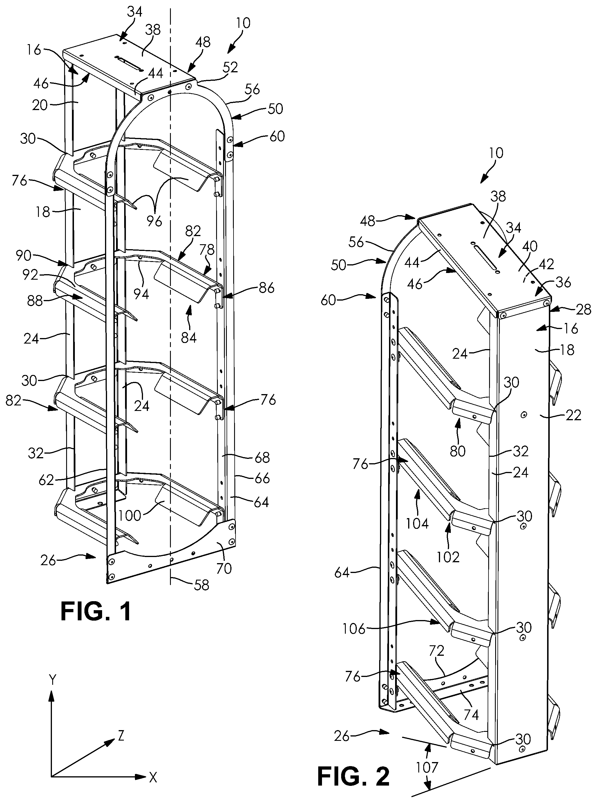 Patent US12317998 Figure 1 – Tank rack