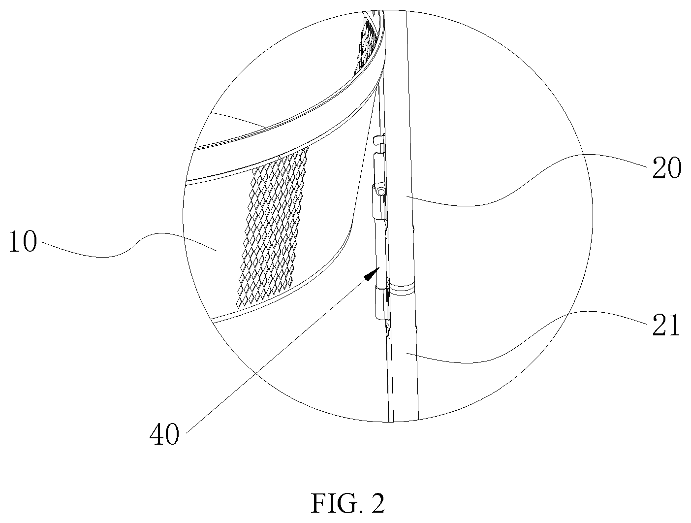 Patent US12317999 Figure 2 – Twistable and stackable shelf and connecting device thereof